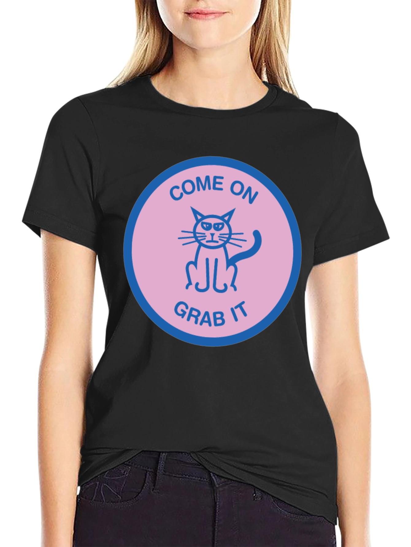 Come On Grab It Cat Graphic Tee