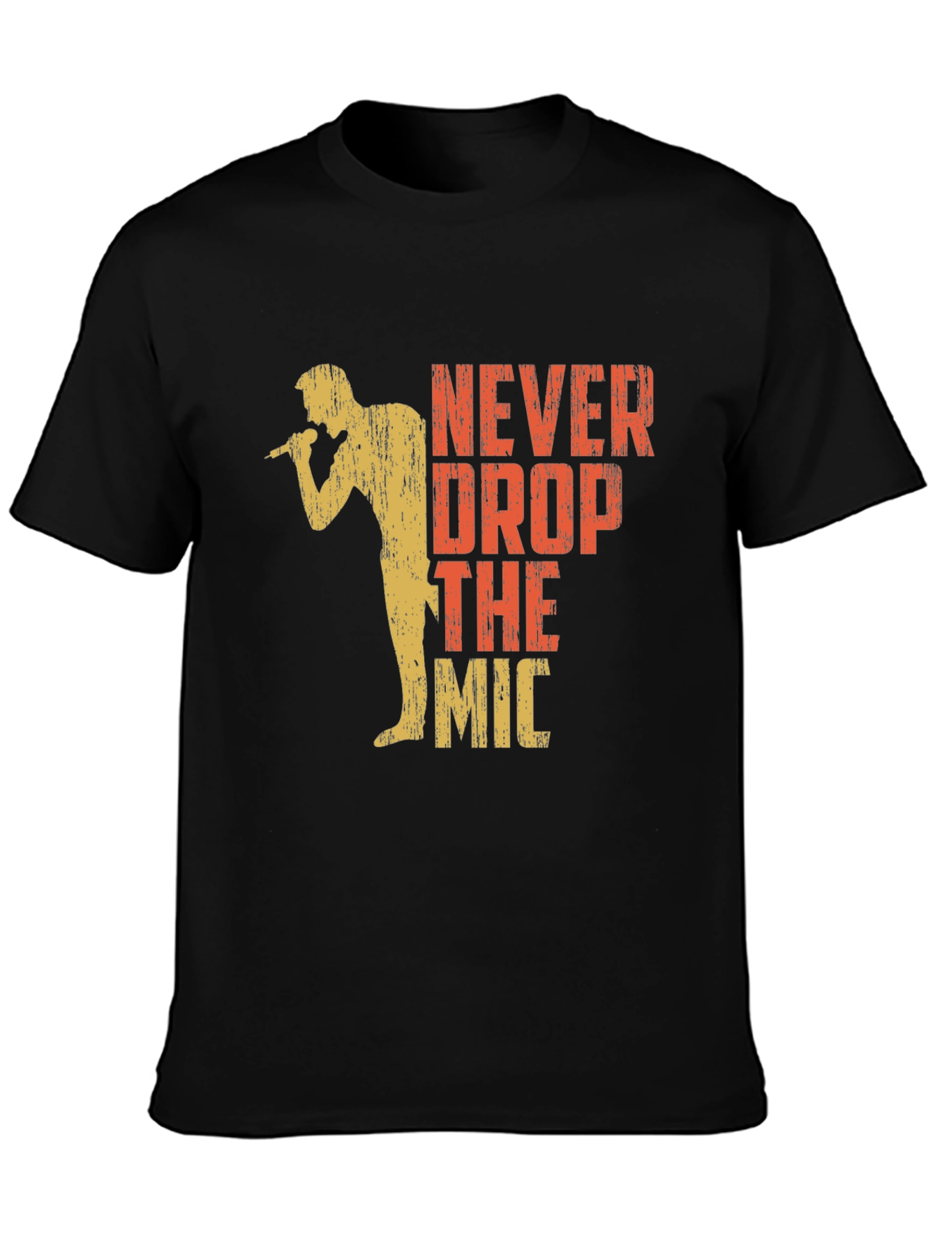 Never Drop The Mic Graphic Tee - Black