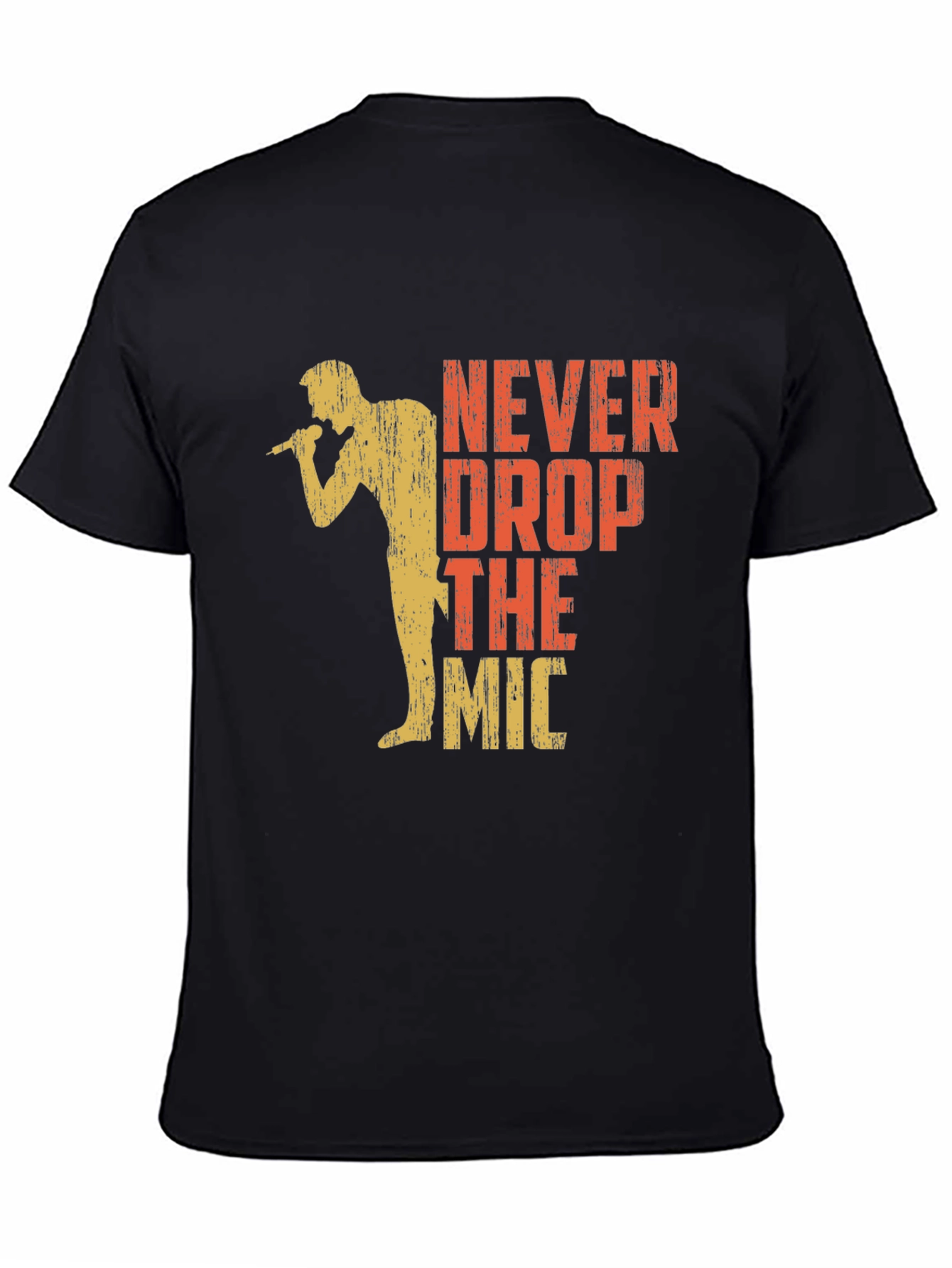 Never Drop The Mic Graphic Tee - Black