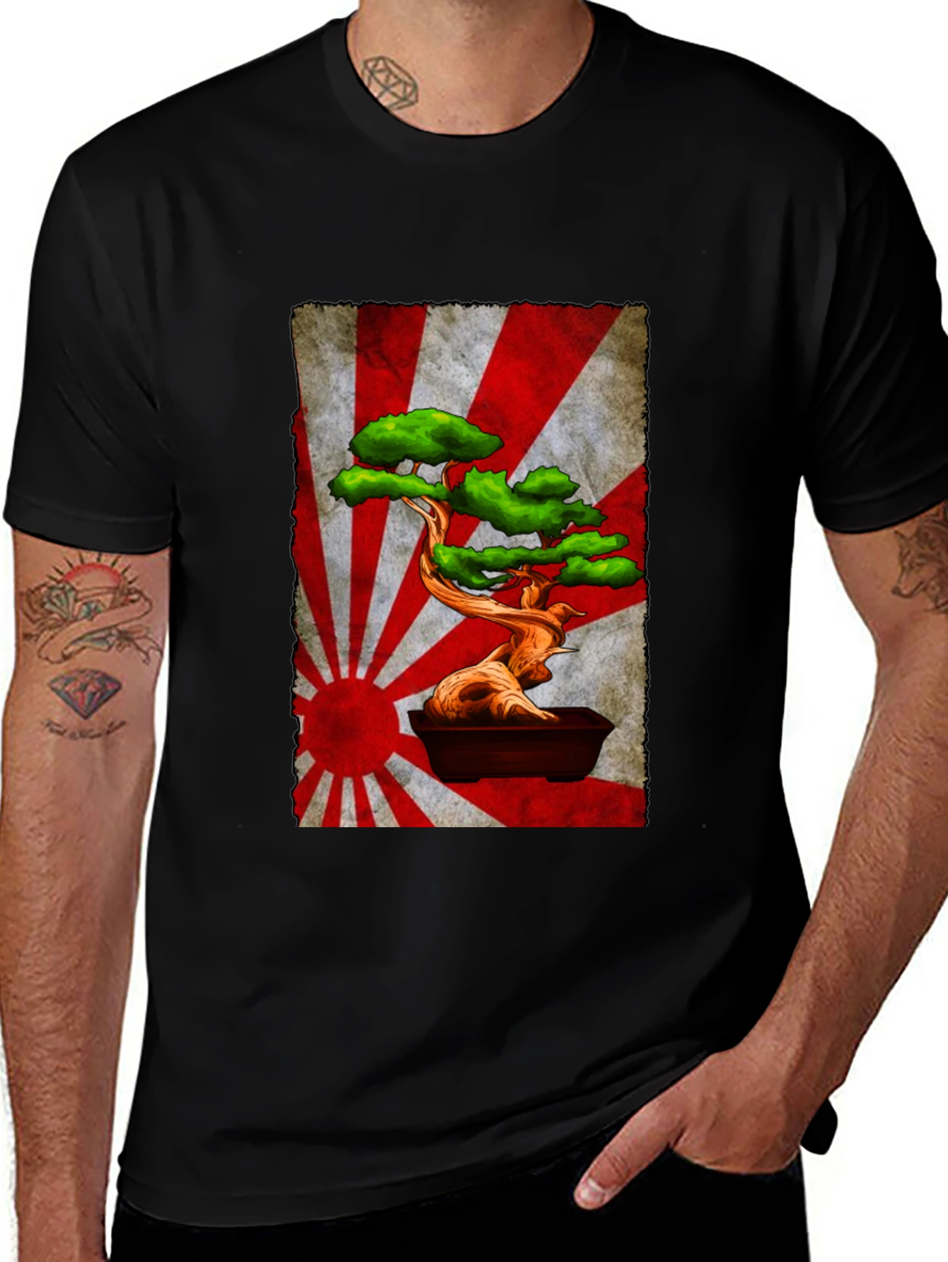 Bonsai Tree Graphic Tee - Japanese Style Art Shirt