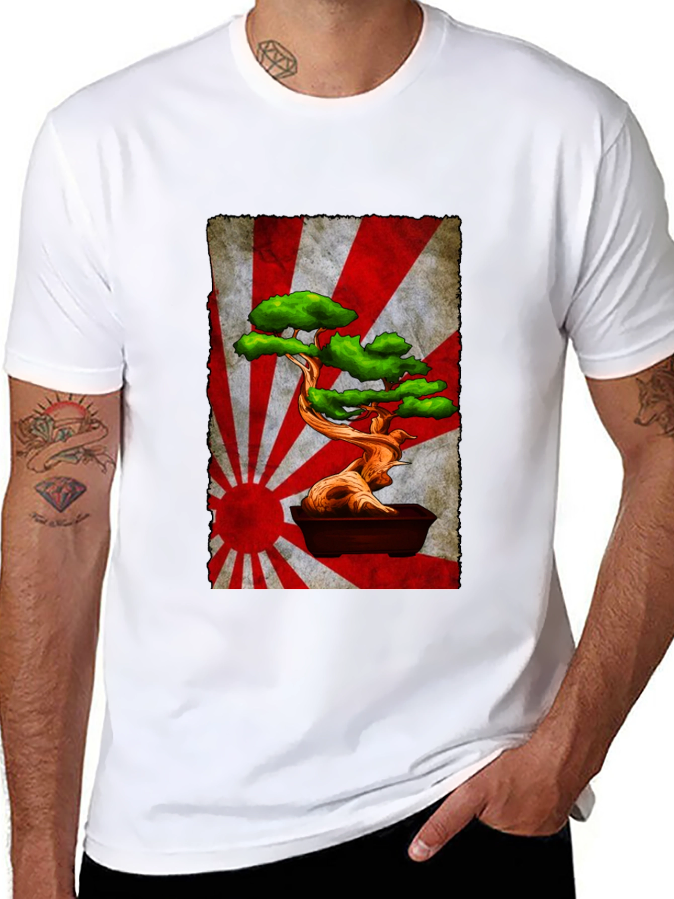 Bonsai Tree Graphic Tee - Japanese Style Art Shirt