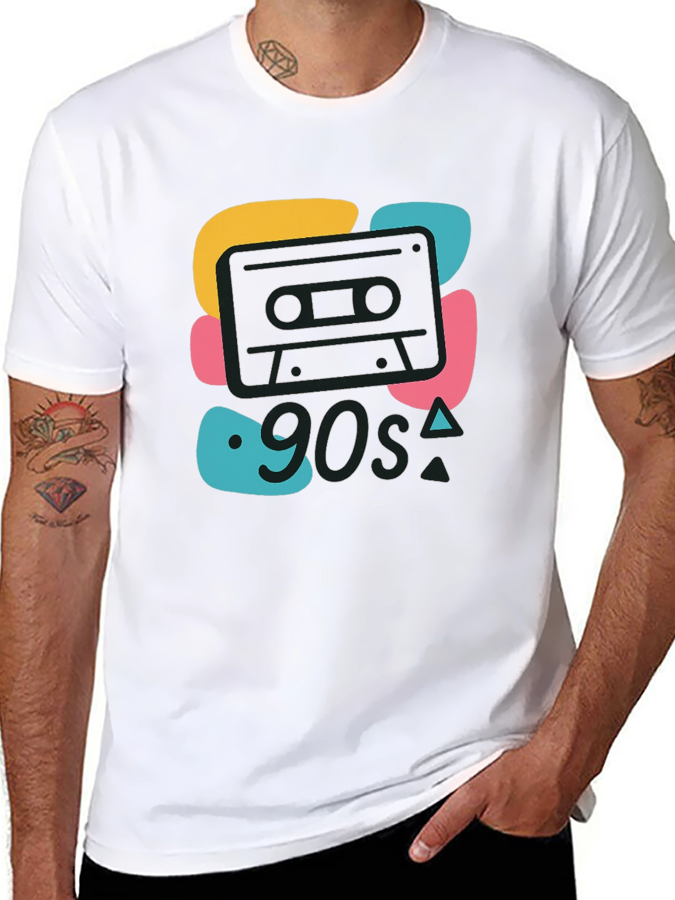 90s Cassette Graphic Tee - Retro Style Black T-Shirt