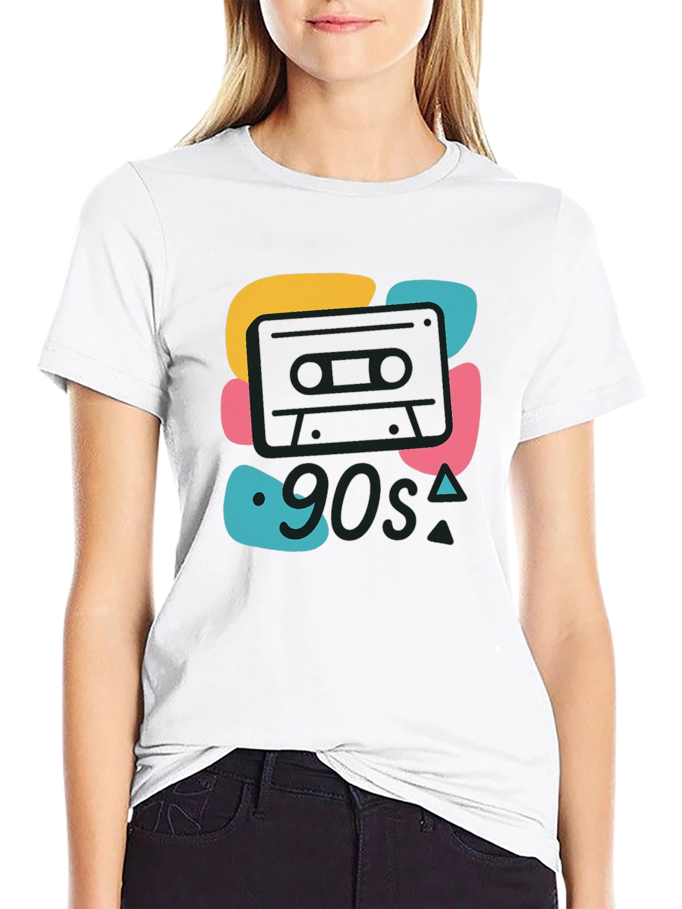 90s Cassette Graphic Tee - Retro Style Black T-Shirt