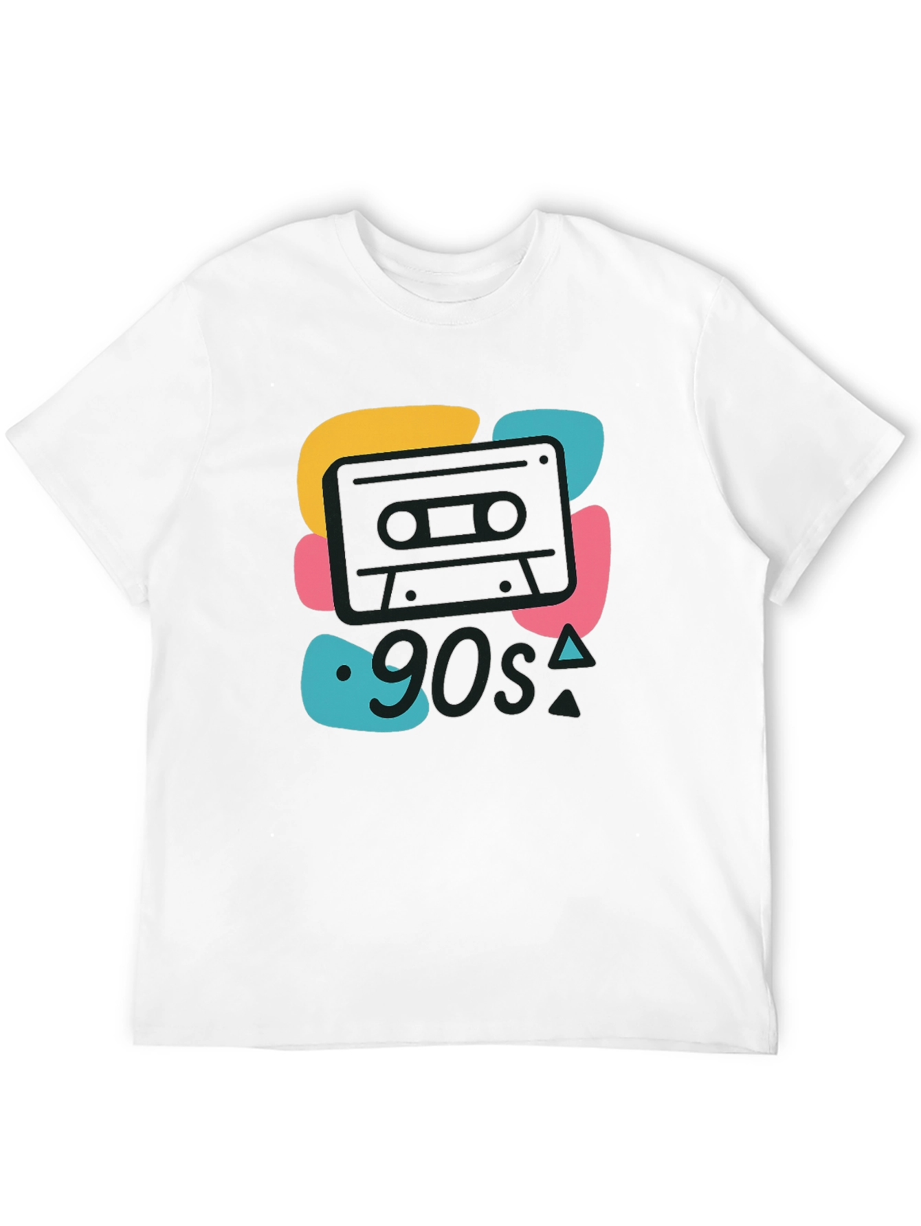 90s Cassette Graphic Tee - Retro Style Black T-Shirt