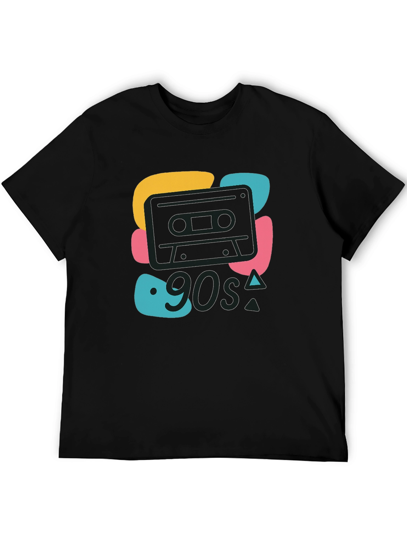 90s Cassette Graphic Tee - Retro Style Black T-Shirt