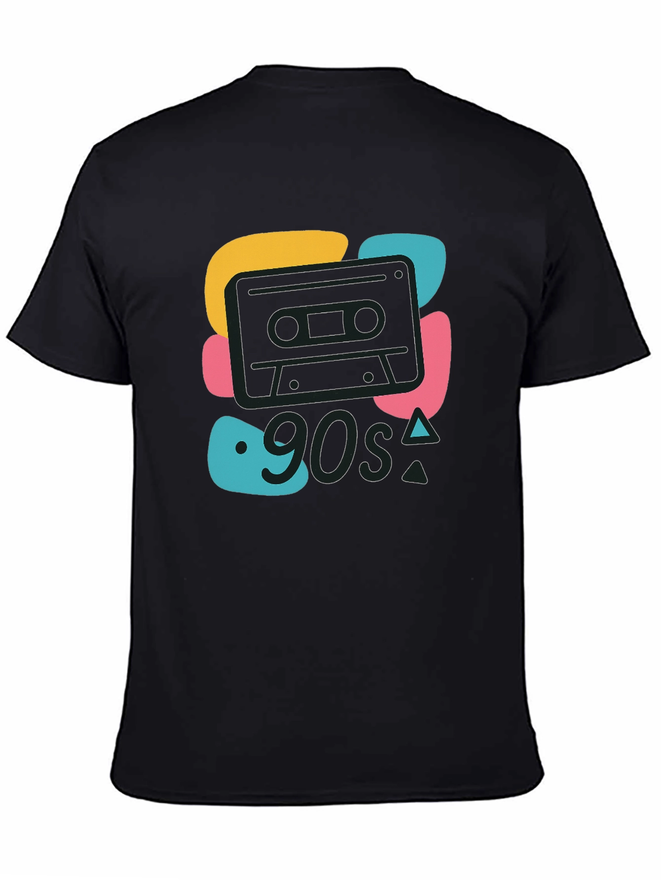 90s Cassette Graphic Tee - Retro Style Black T-Shirt