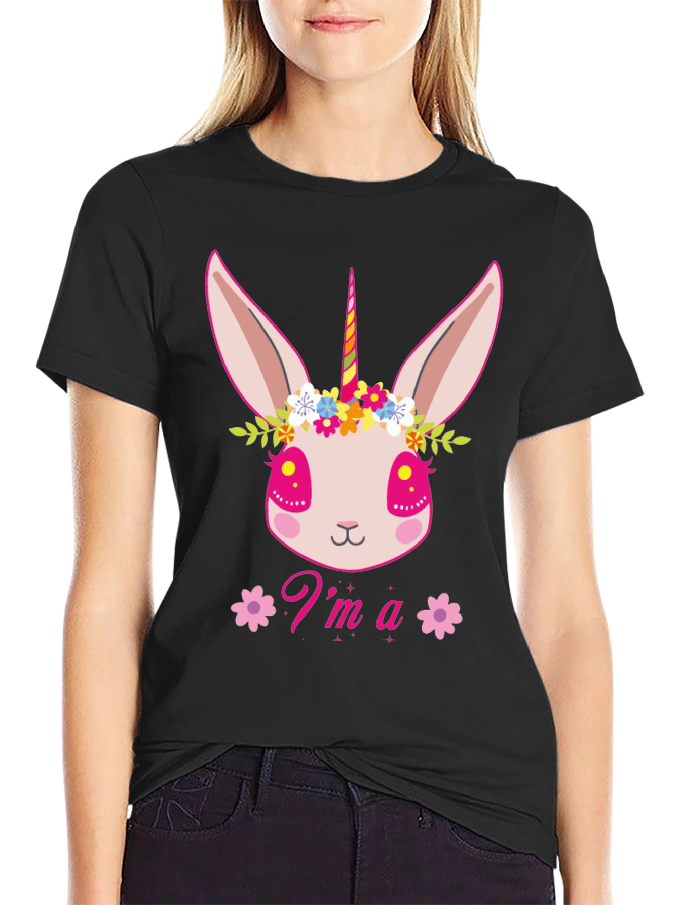 Im a Unibunny Black T-Shirt