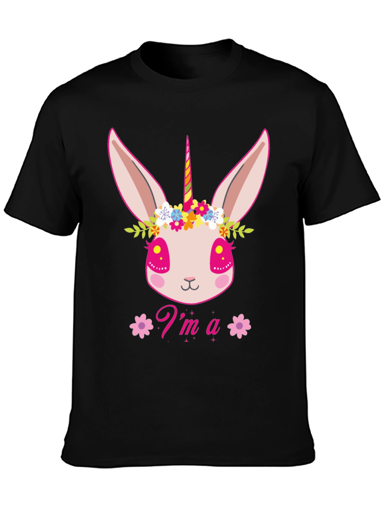 Im a Unibunny Black T-Shirt