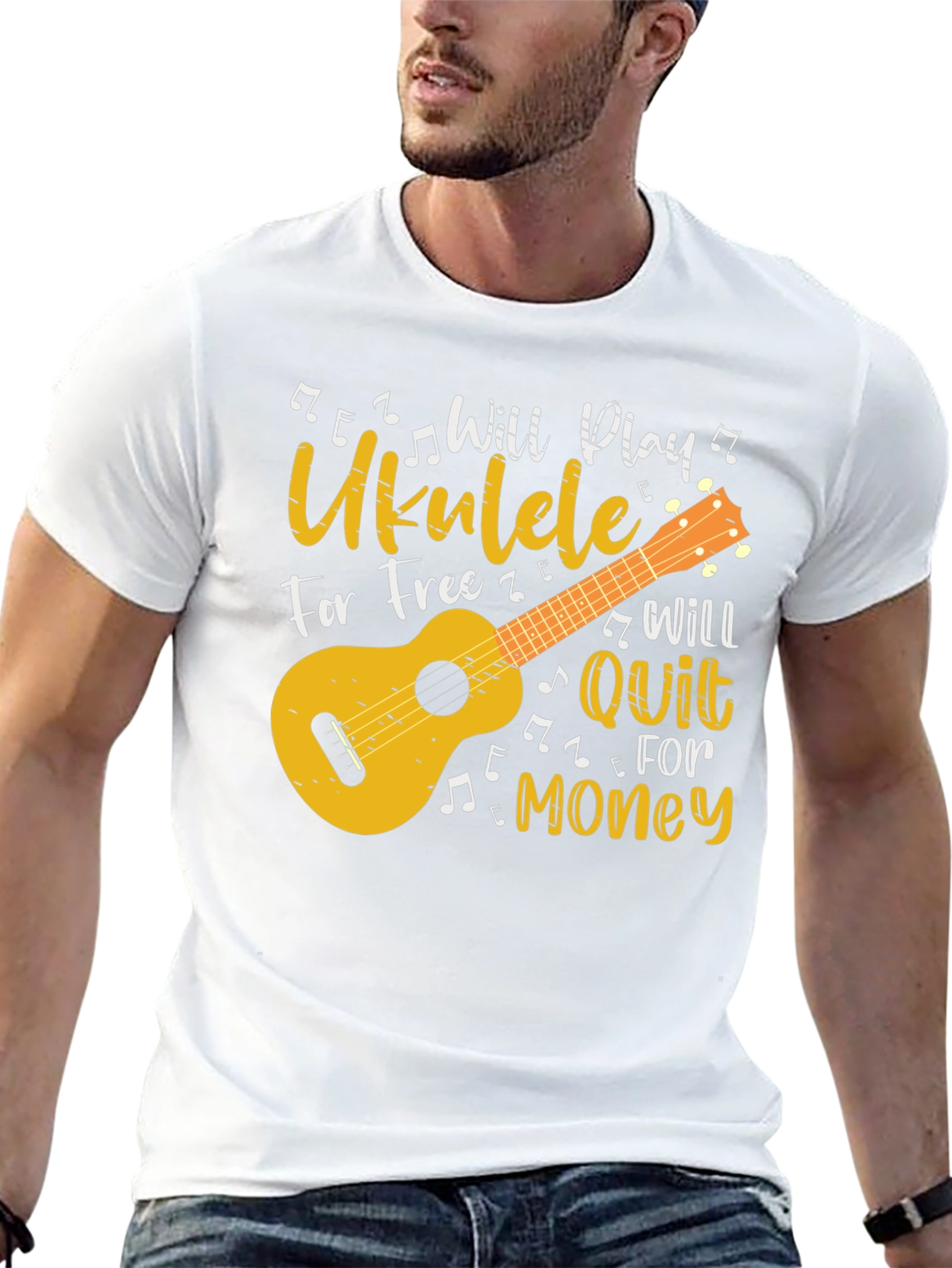 Ukulele Player Graphic T-Shirt - Music Lover Gift