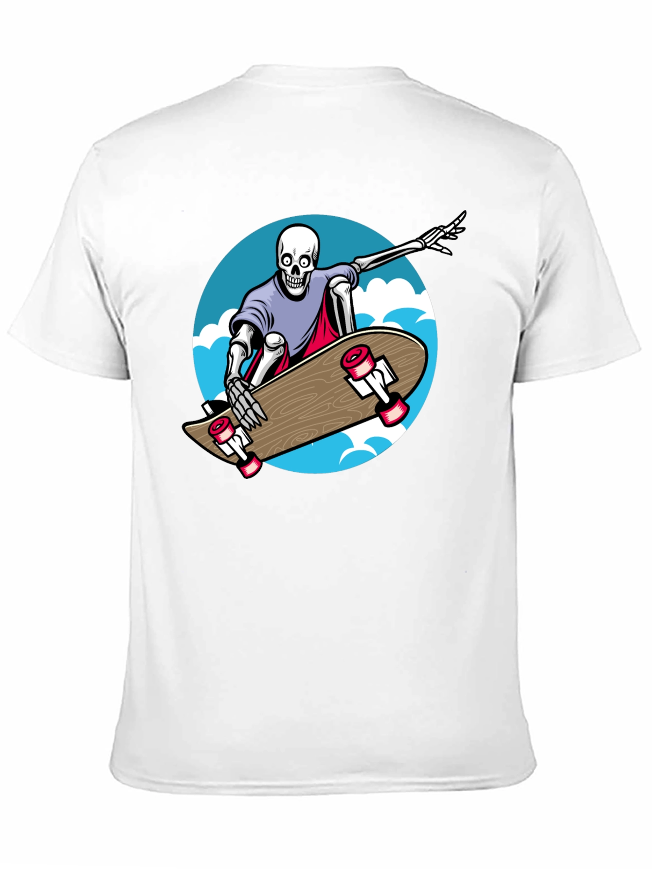 Skateboarding Skeleton Graphic Tee - Cool & Unique Design