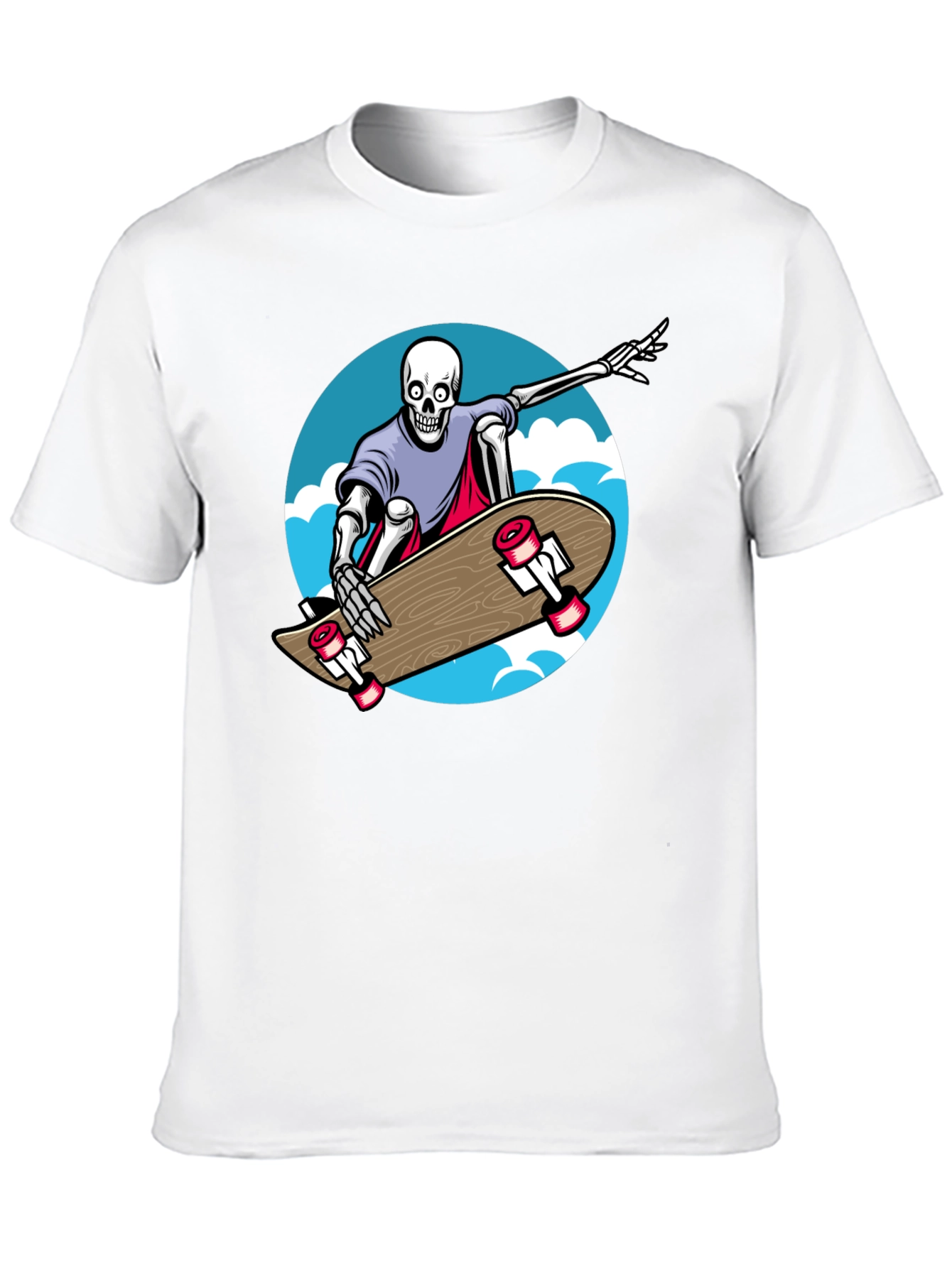 Skateboarding Skeleton Graphic Tee - Cool & Unique Design