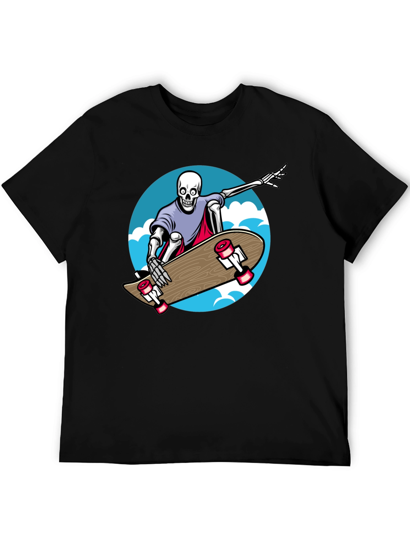 Skateboarding Skeleton Graphic Tee - Cool & Unique Design
