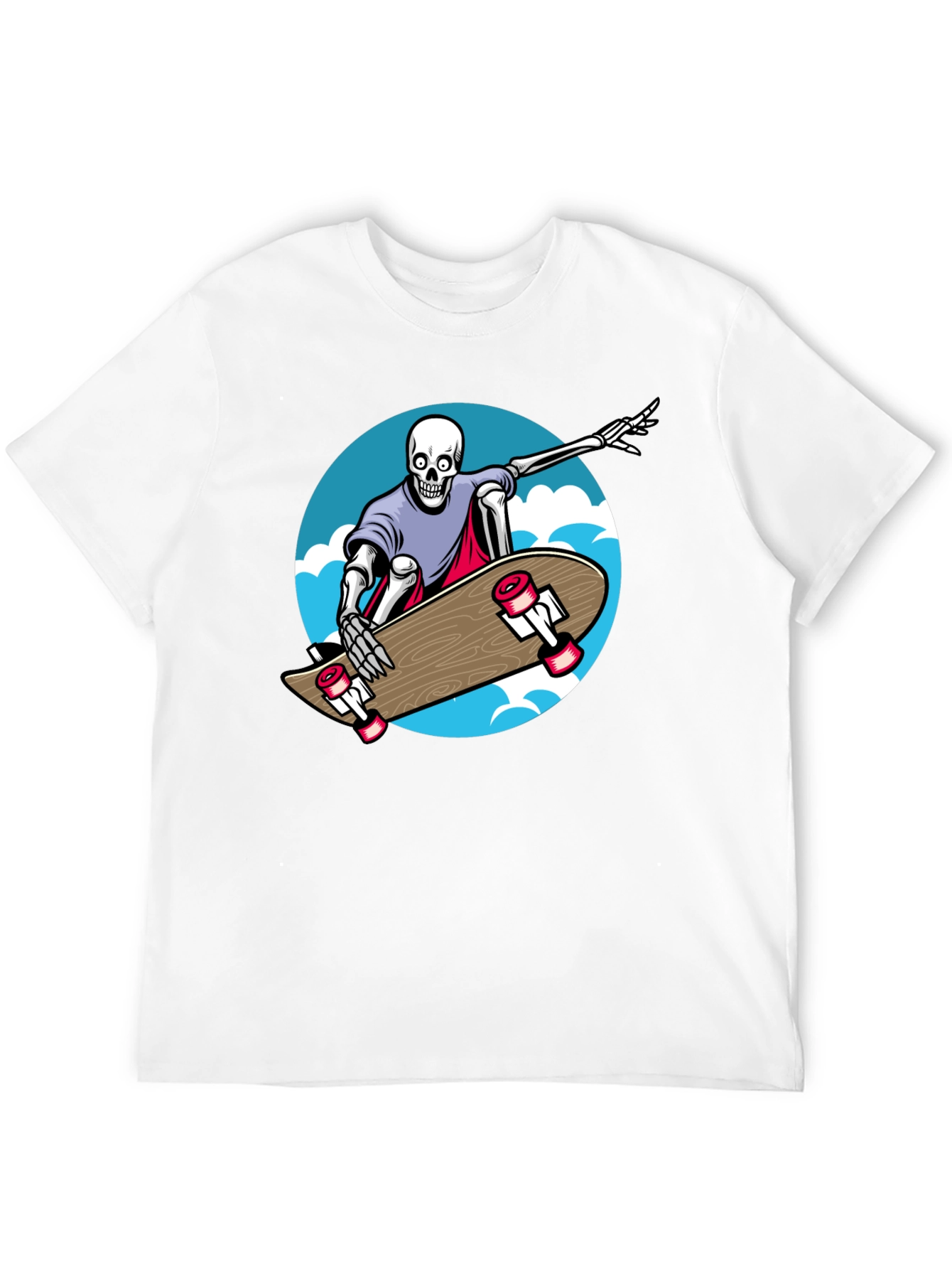 Skateboarding Skeleton Graphic Tee - Cool & Unique Design