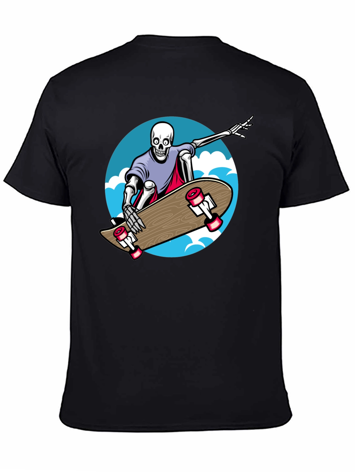 Skateboarding Skeleton Graphic Tee - Cool & Unique Design