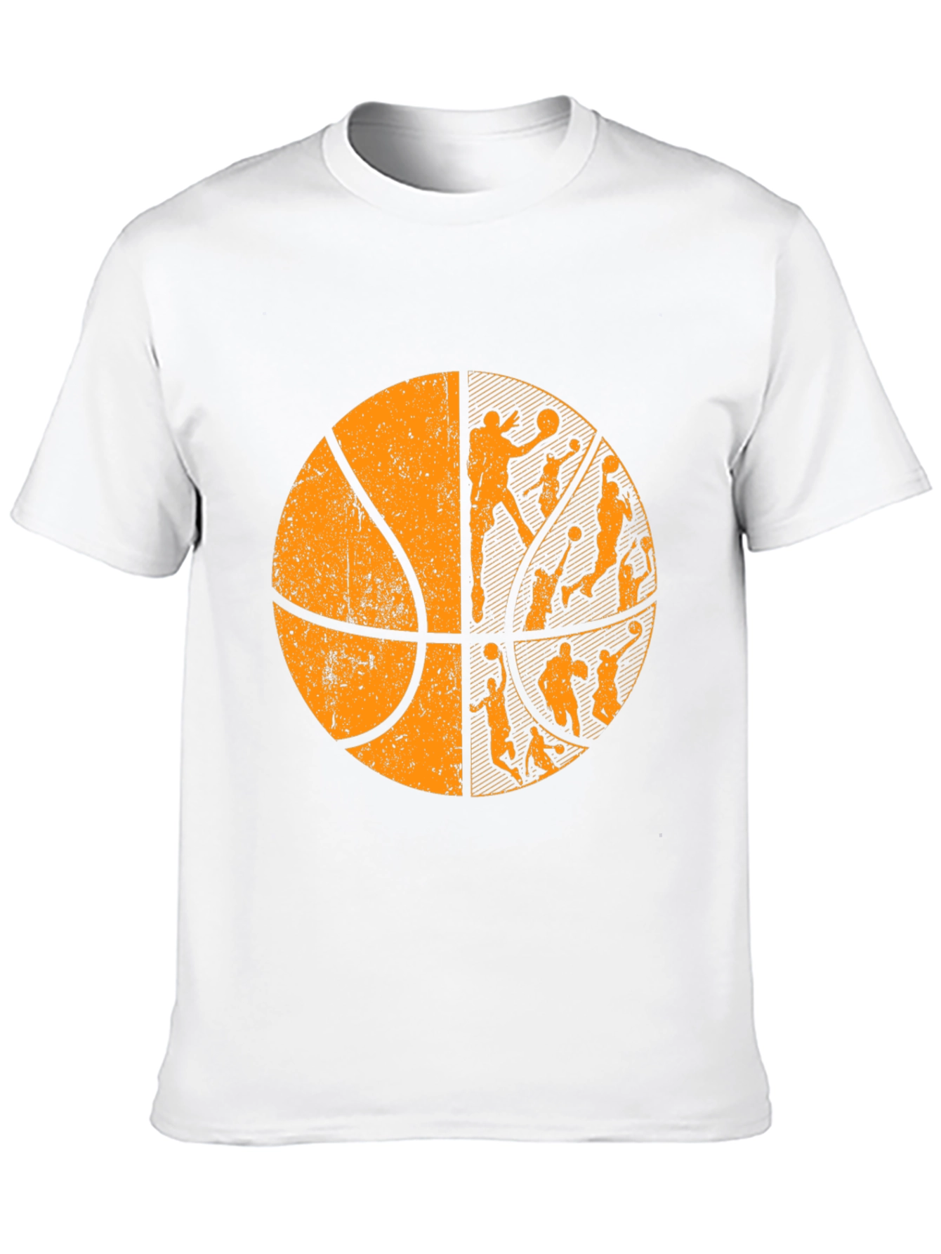 Basketball Graphic Tee - Black Cotton T-Shirt