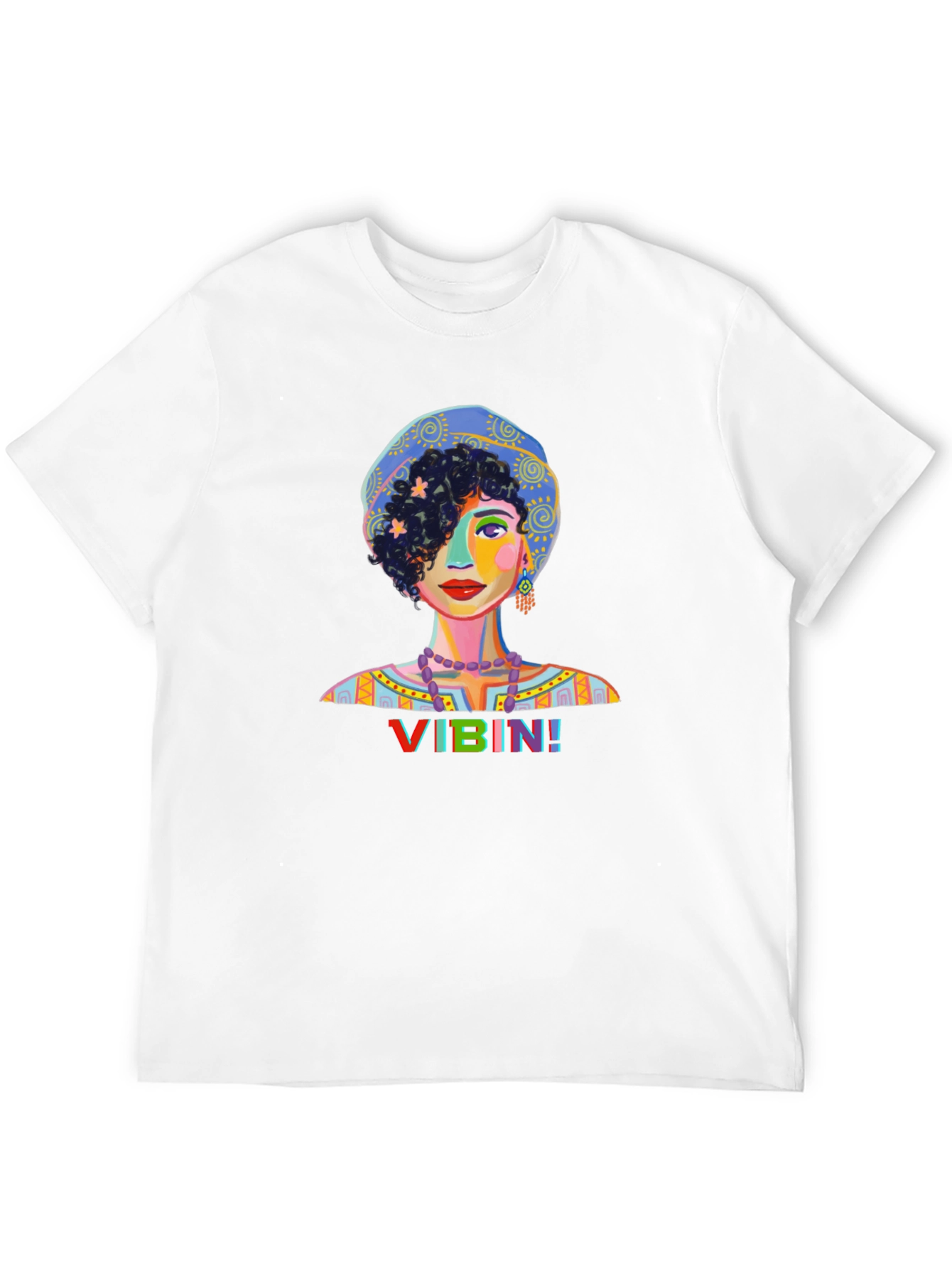 Vibin Woman Graphic Print Black T-Shirt