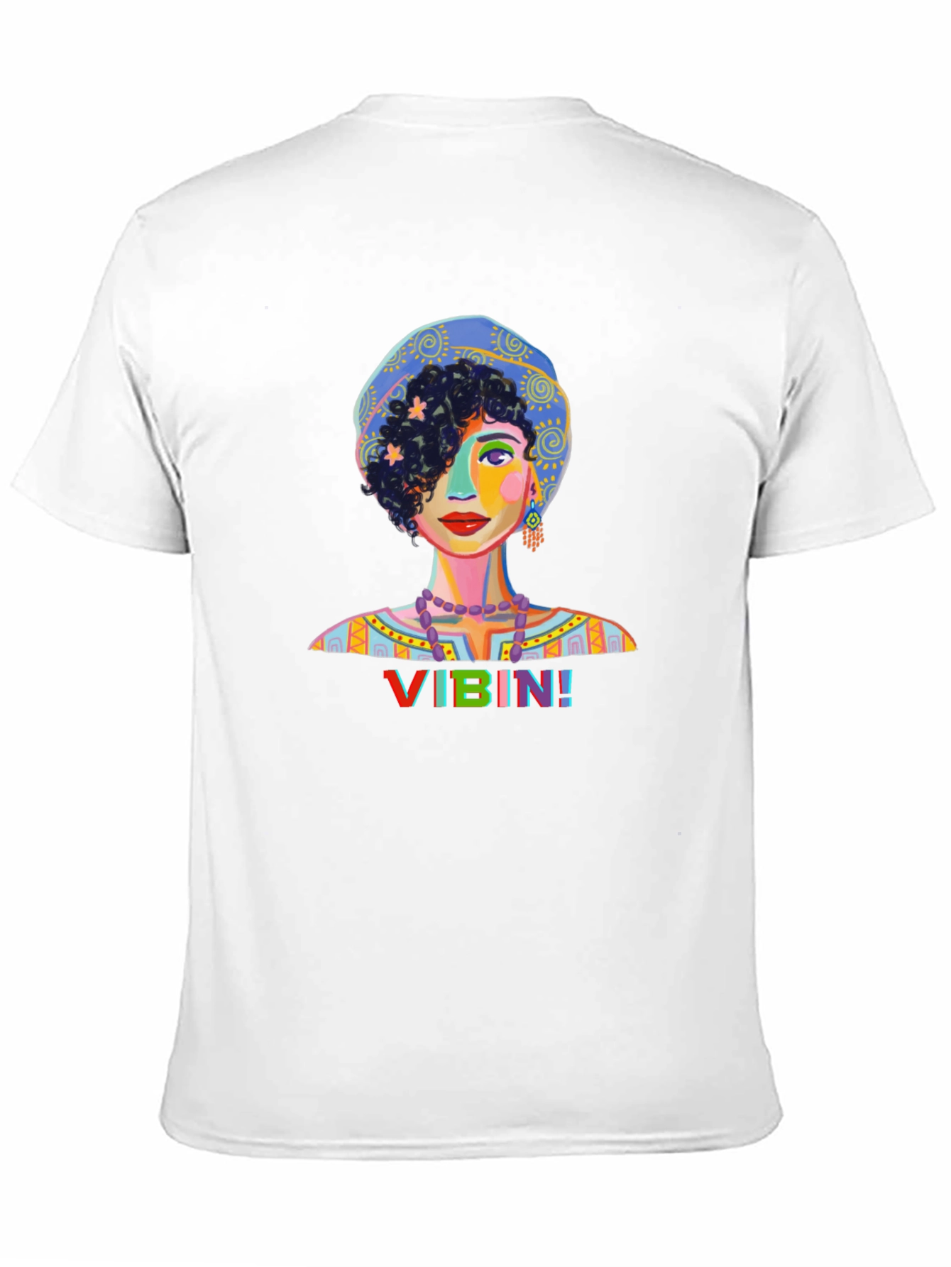 Vibin Woman Graphic Print Black T-Shirt