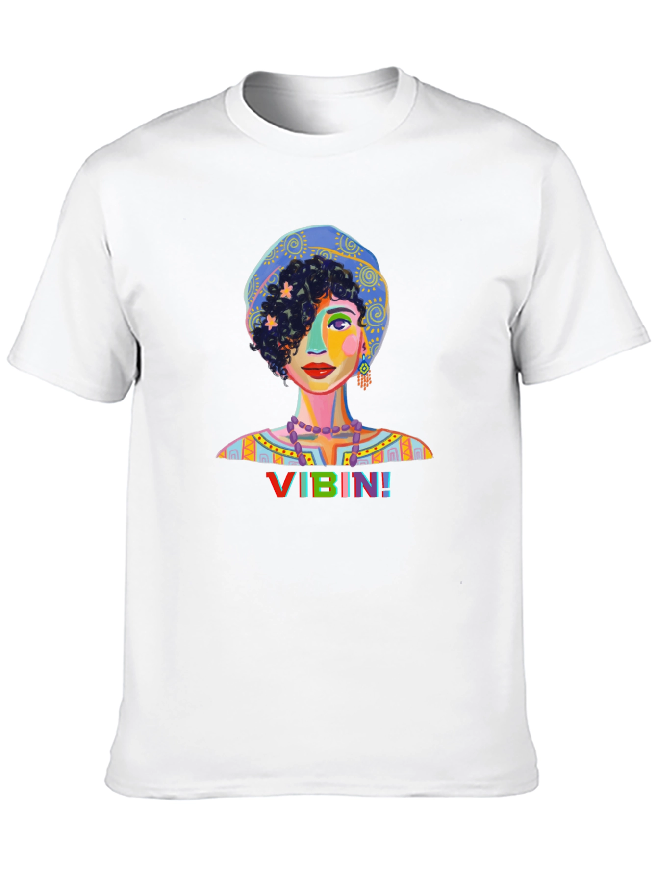 Vibin Woman Graphic Print Black T-Shirt