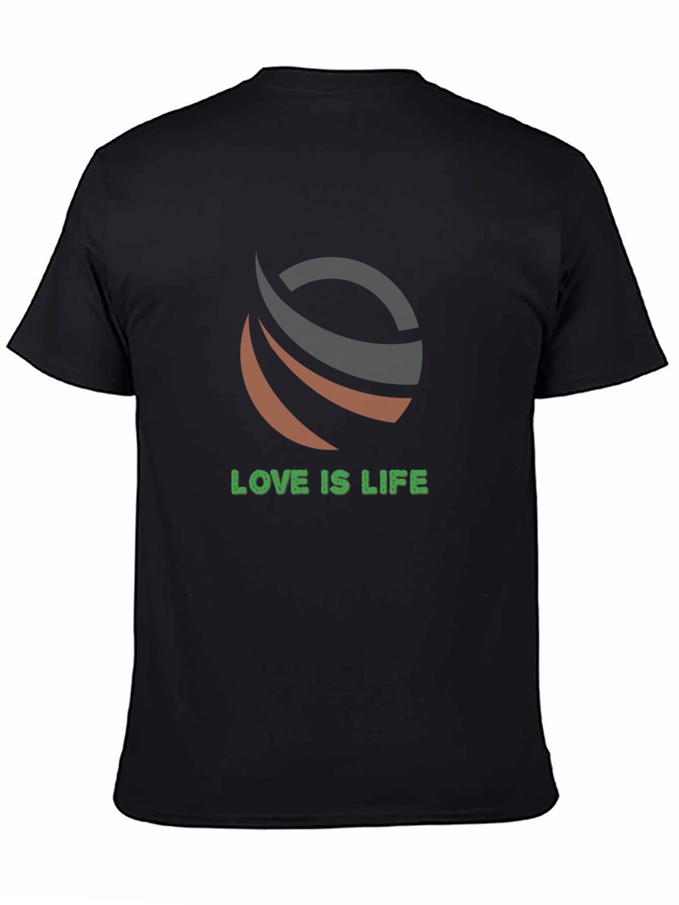Love is Life T-Shirt - Black Crew Neck Tee