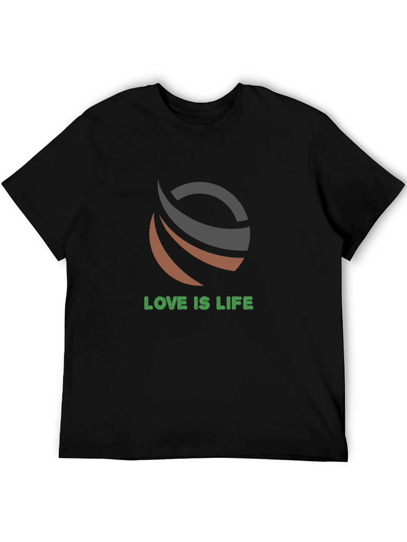 Love is Life T-Shirt - Black Crew Neck Tee
