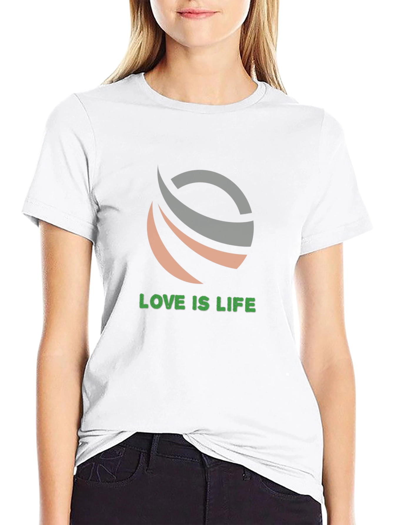 Love is Life T-Shirt - Black Crew Neck Tee