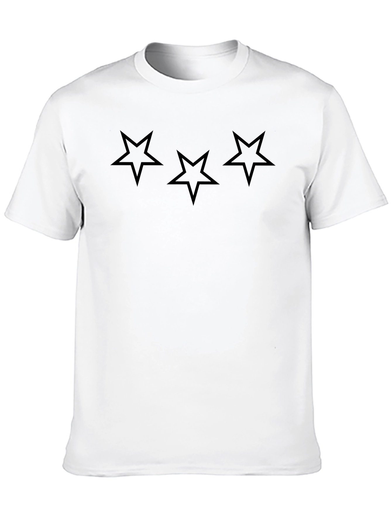 Mens Black T-Shirt with Star Design