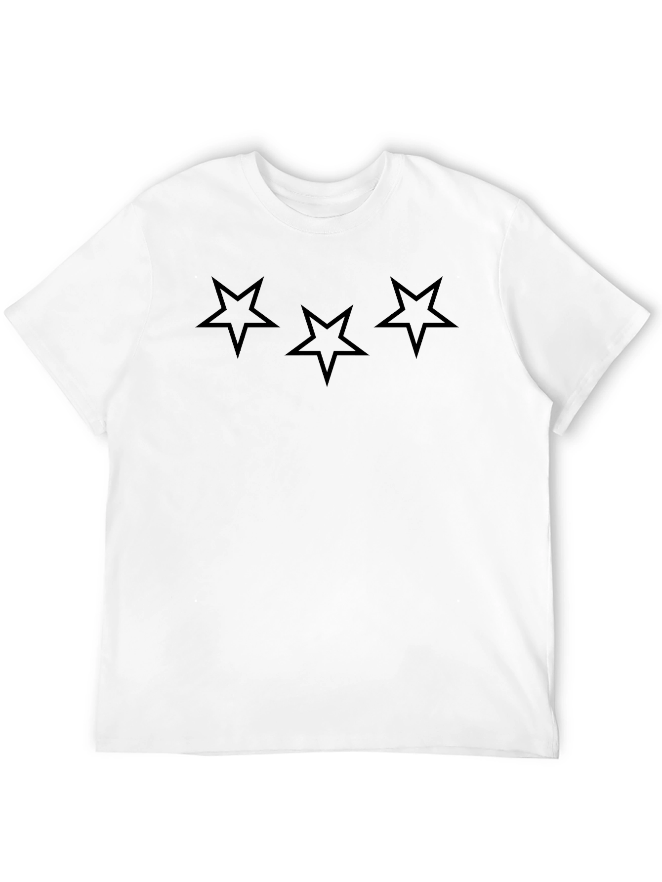 Mens Black T-Shirt with Star Design
