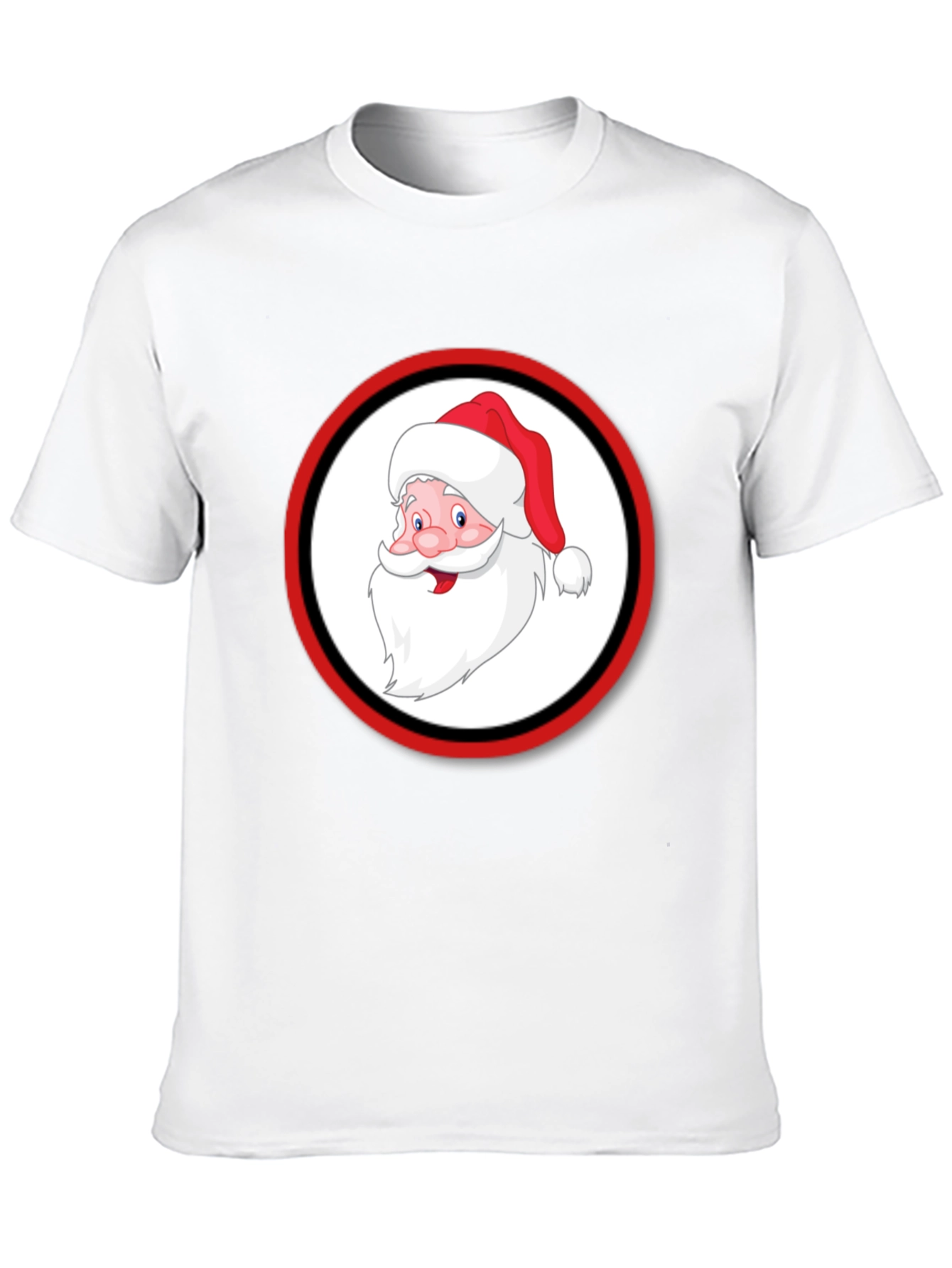 Santa Claus Graphic Black T-Shirt