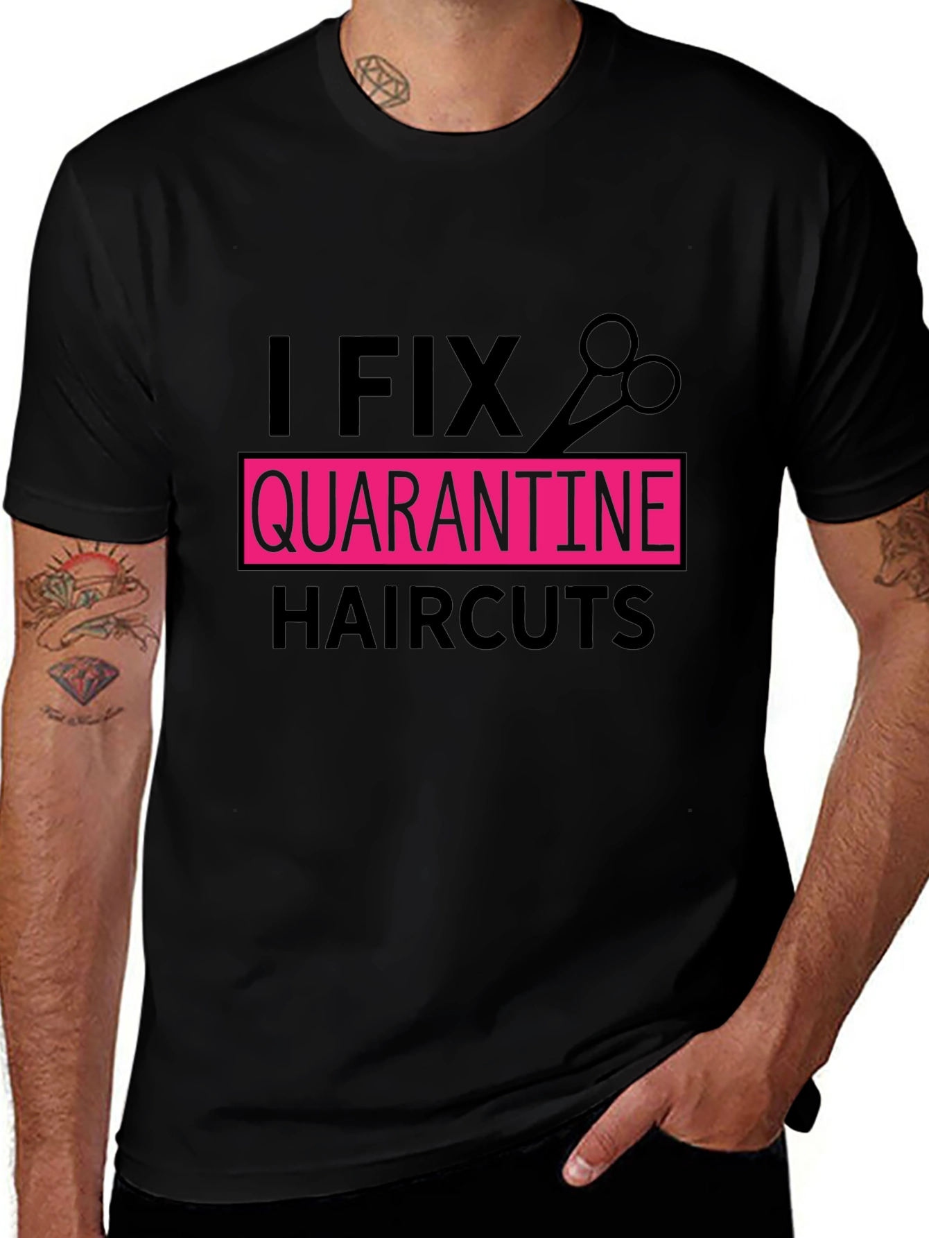 I Fix Quarantine Haircuts T-Shirt Barber Tee