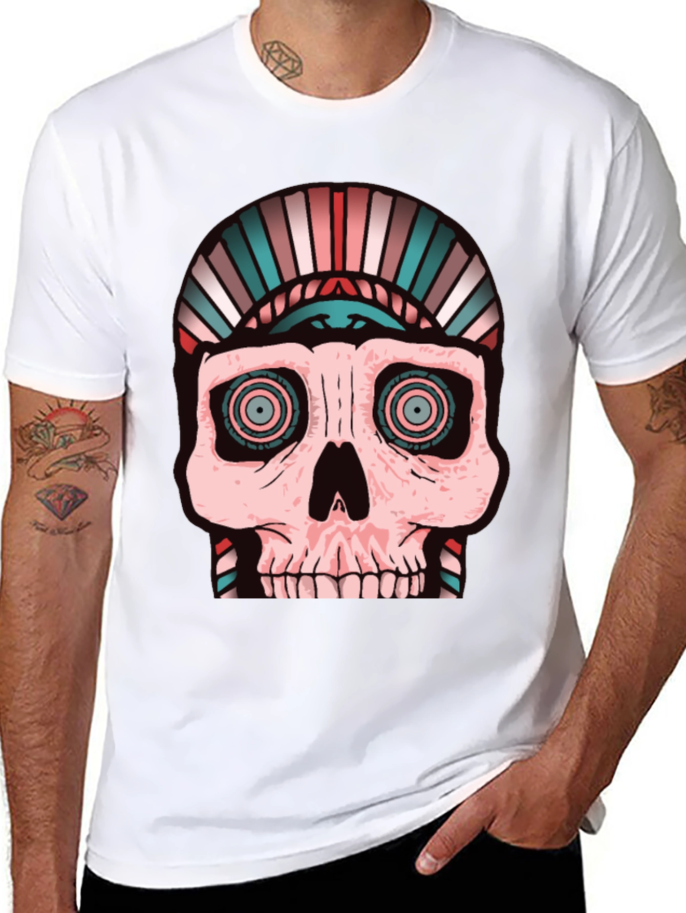 Skull Graphic Tee - Black