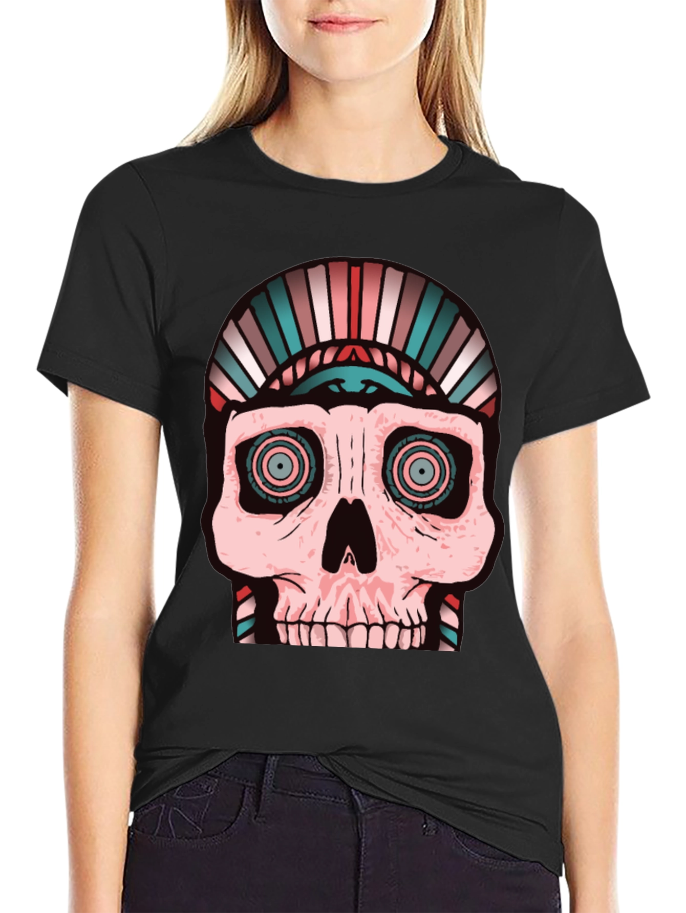 Skull Graphic Tee - Black