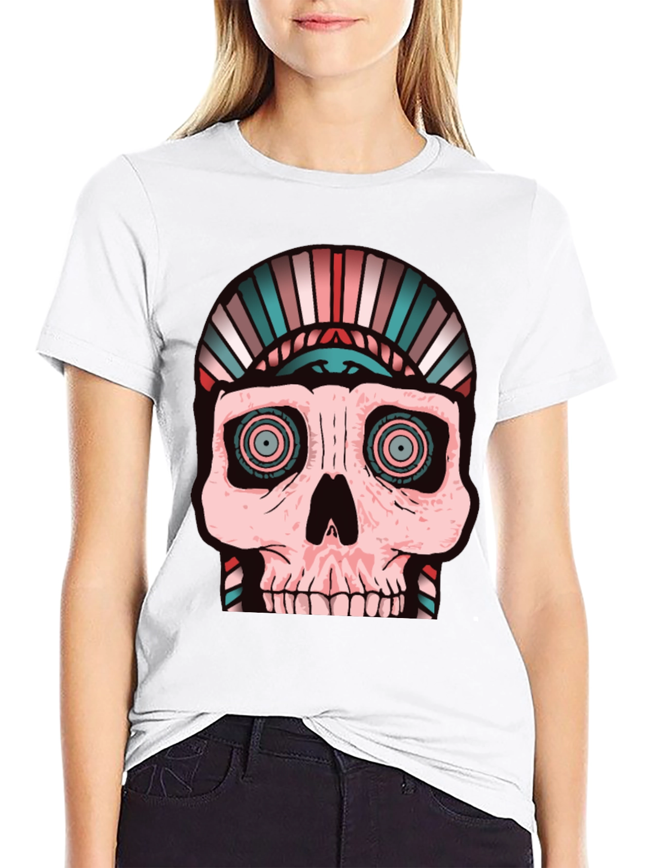Skull Graphic Tee - Black