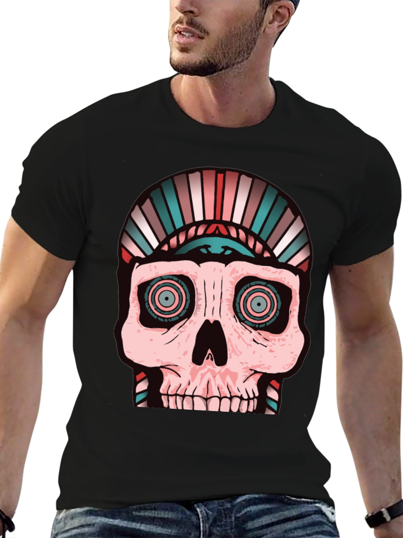 Skull Graphic Tee - Black
