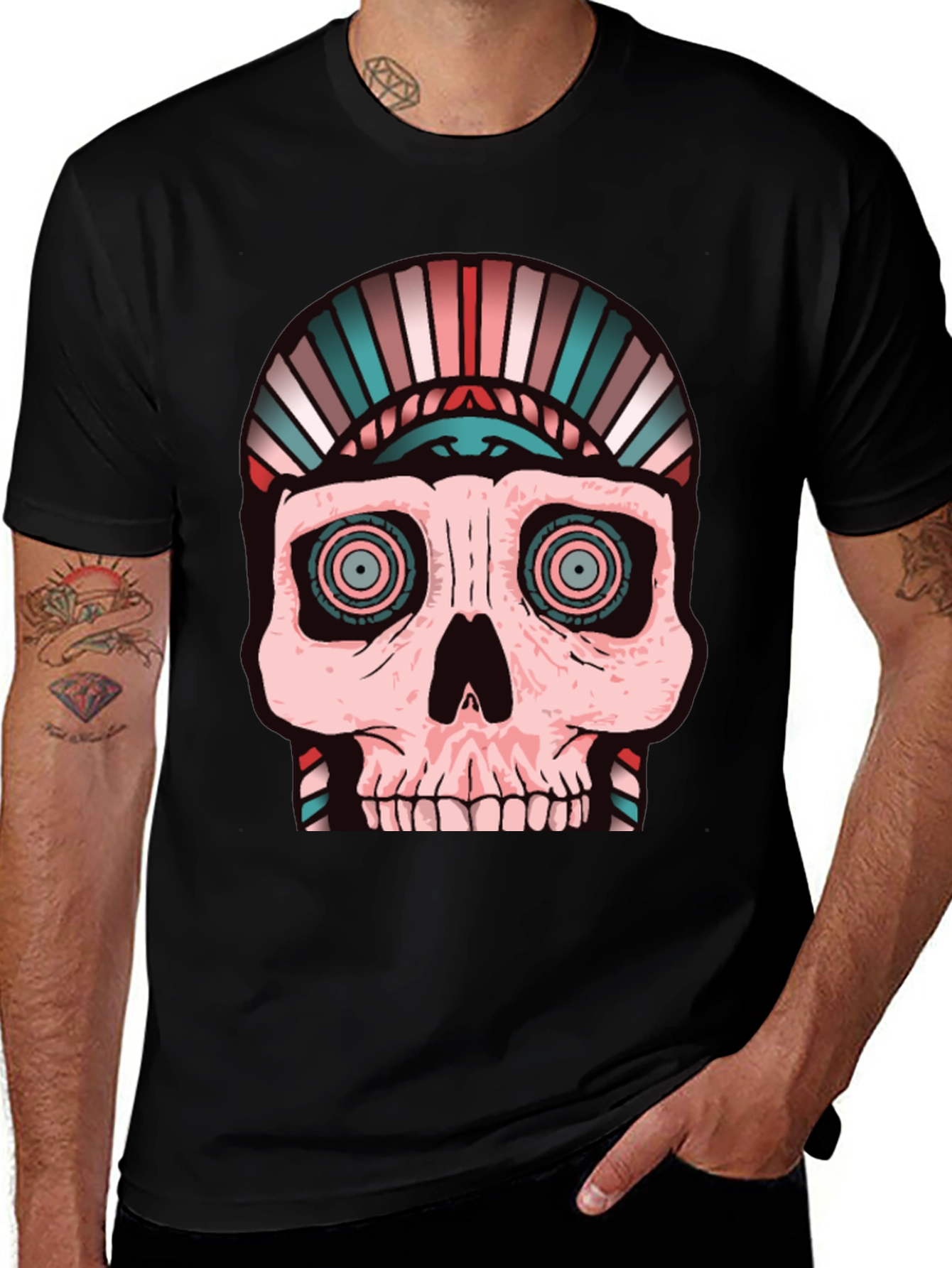 Skull Graphic Tee - Black