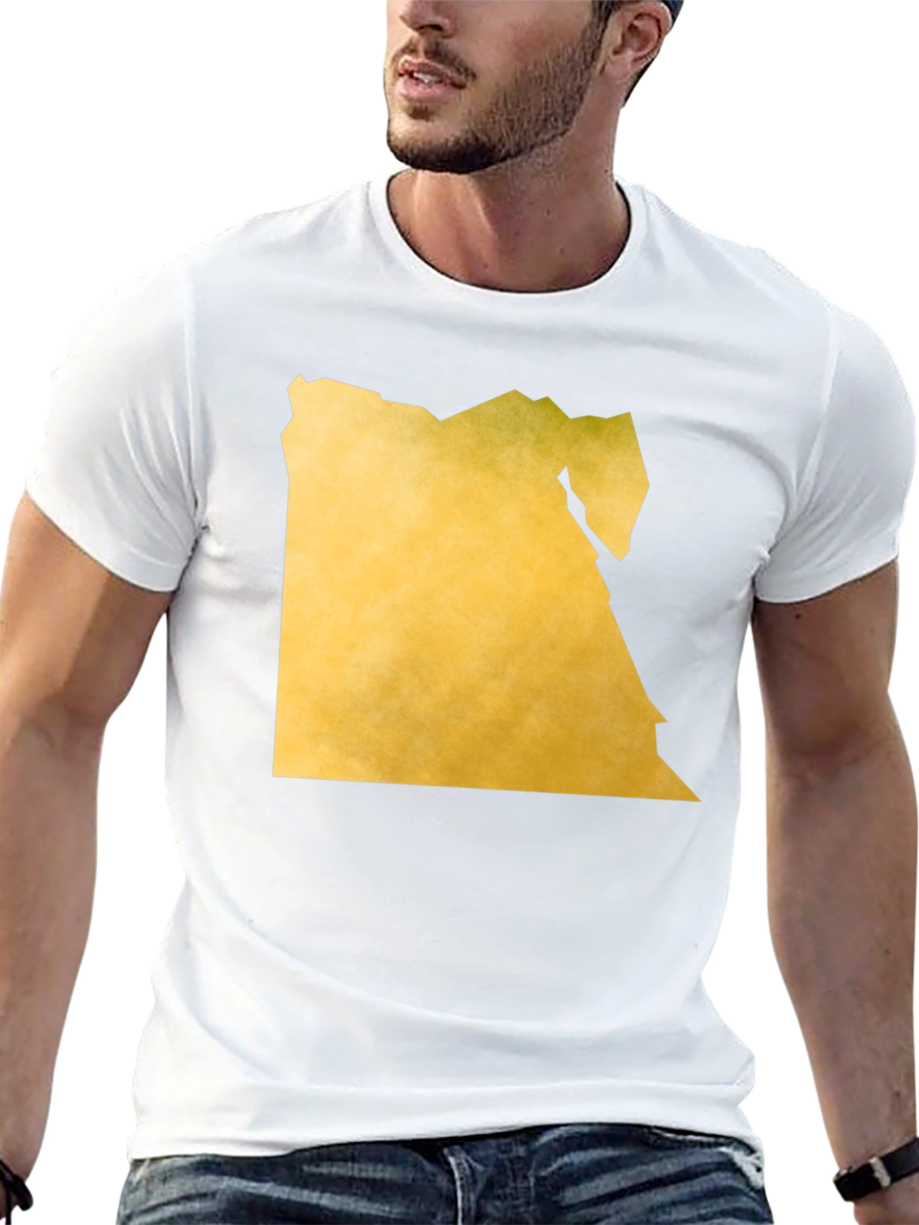 Egypt Map Tee - Black Graphic T-Shirt