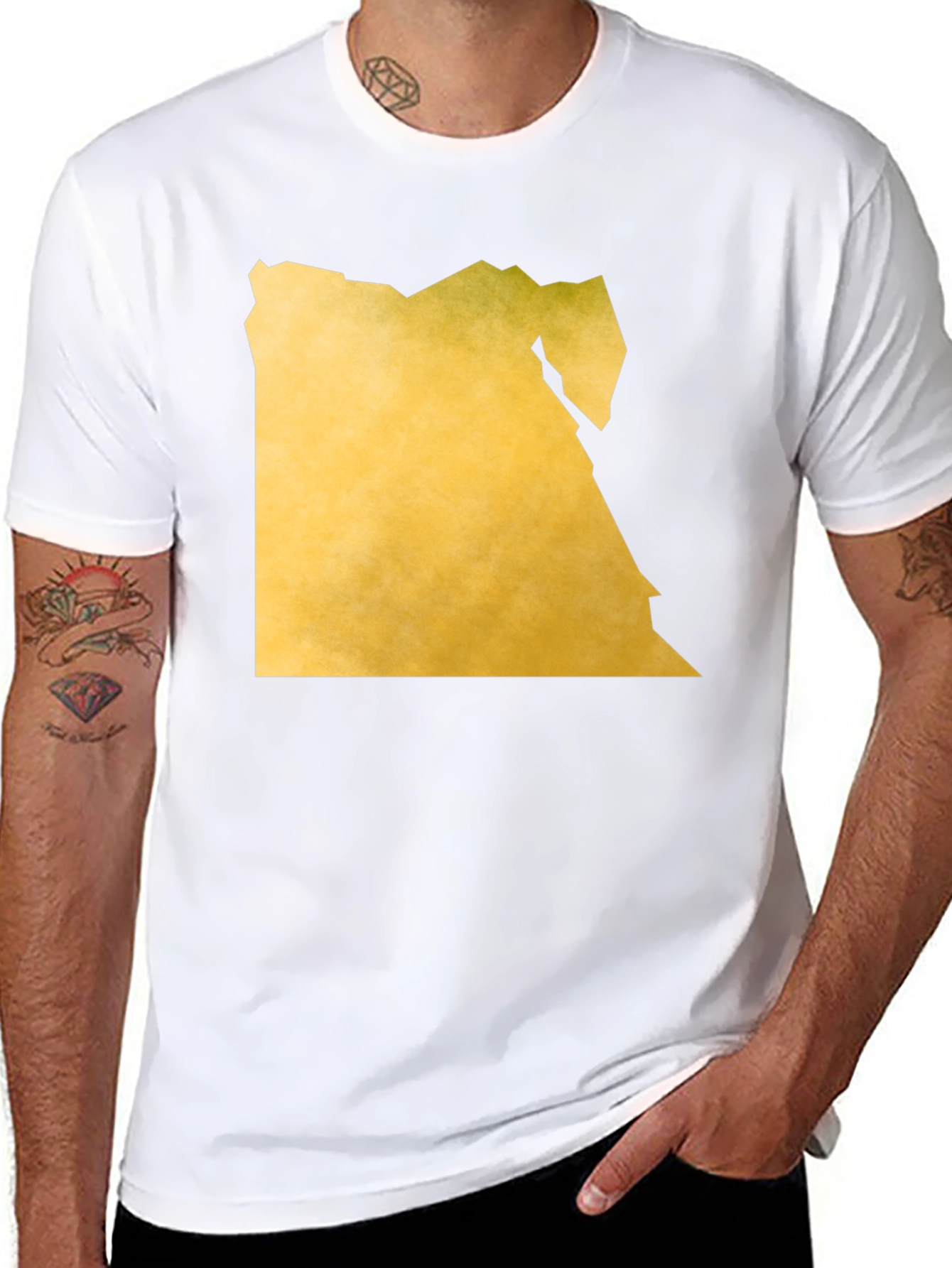 Egypt Map Tee - Black Graphic T-Shirt
