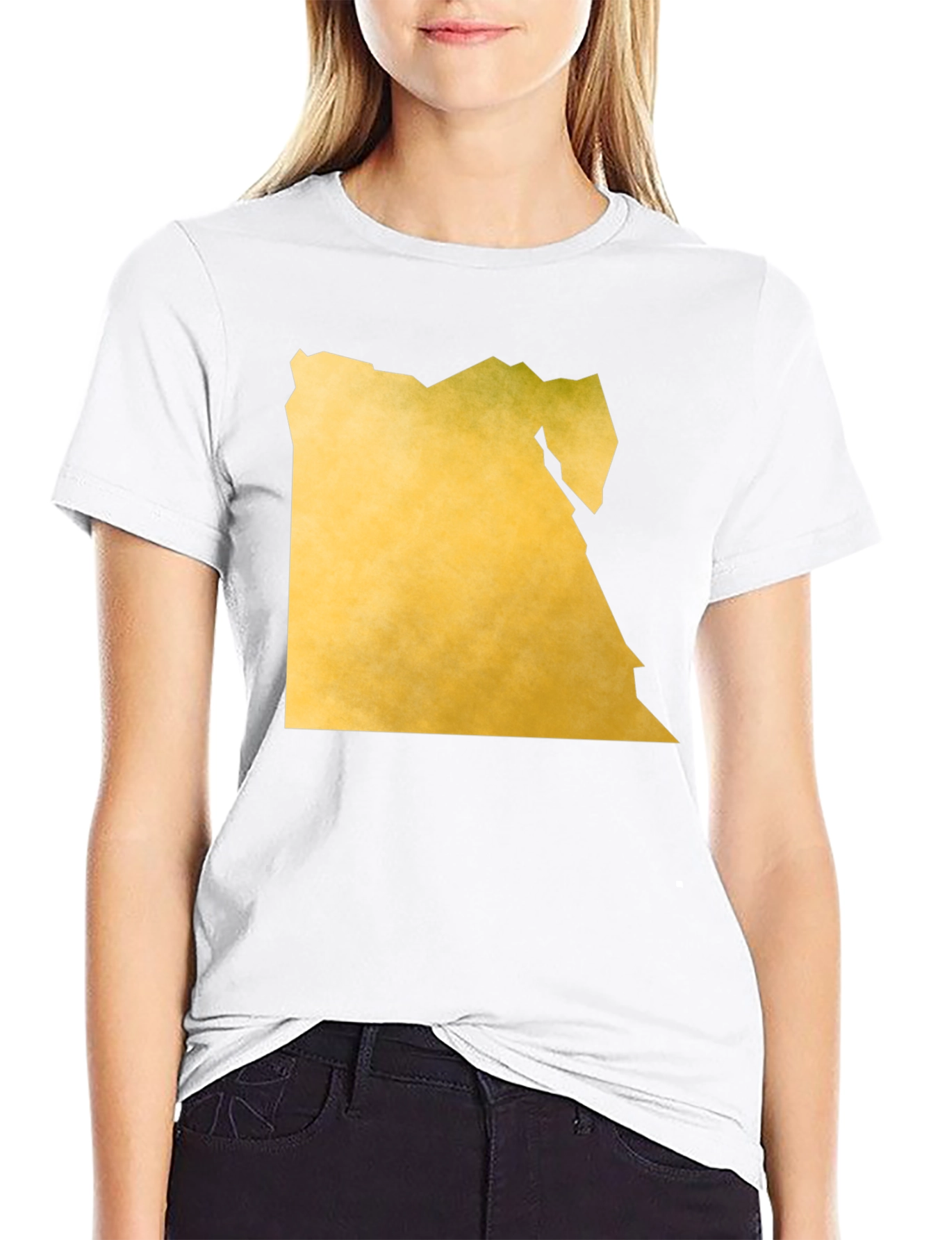 Egypt Map Tee - Black Graphic T-Shirt
