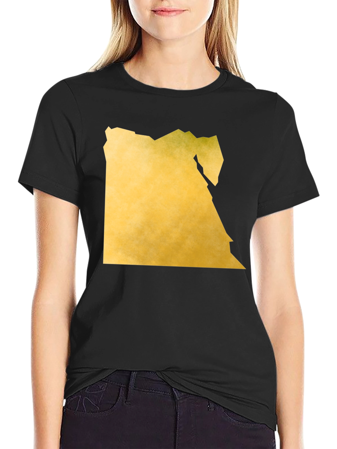 Egypt Map Tee - Black Graphic T-Shirt