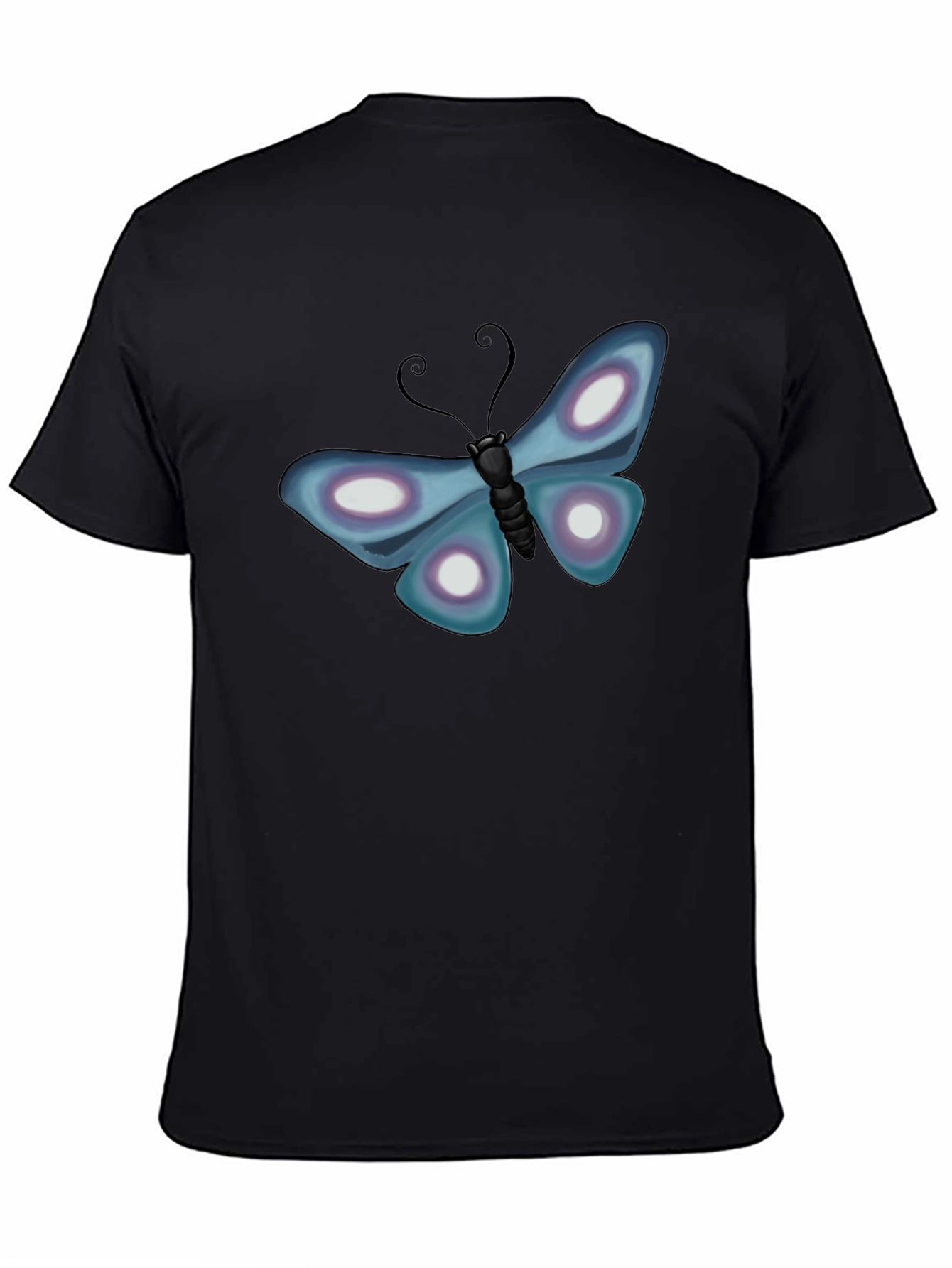 Butterfly Graphic T-Shirt - Black Casual Tee