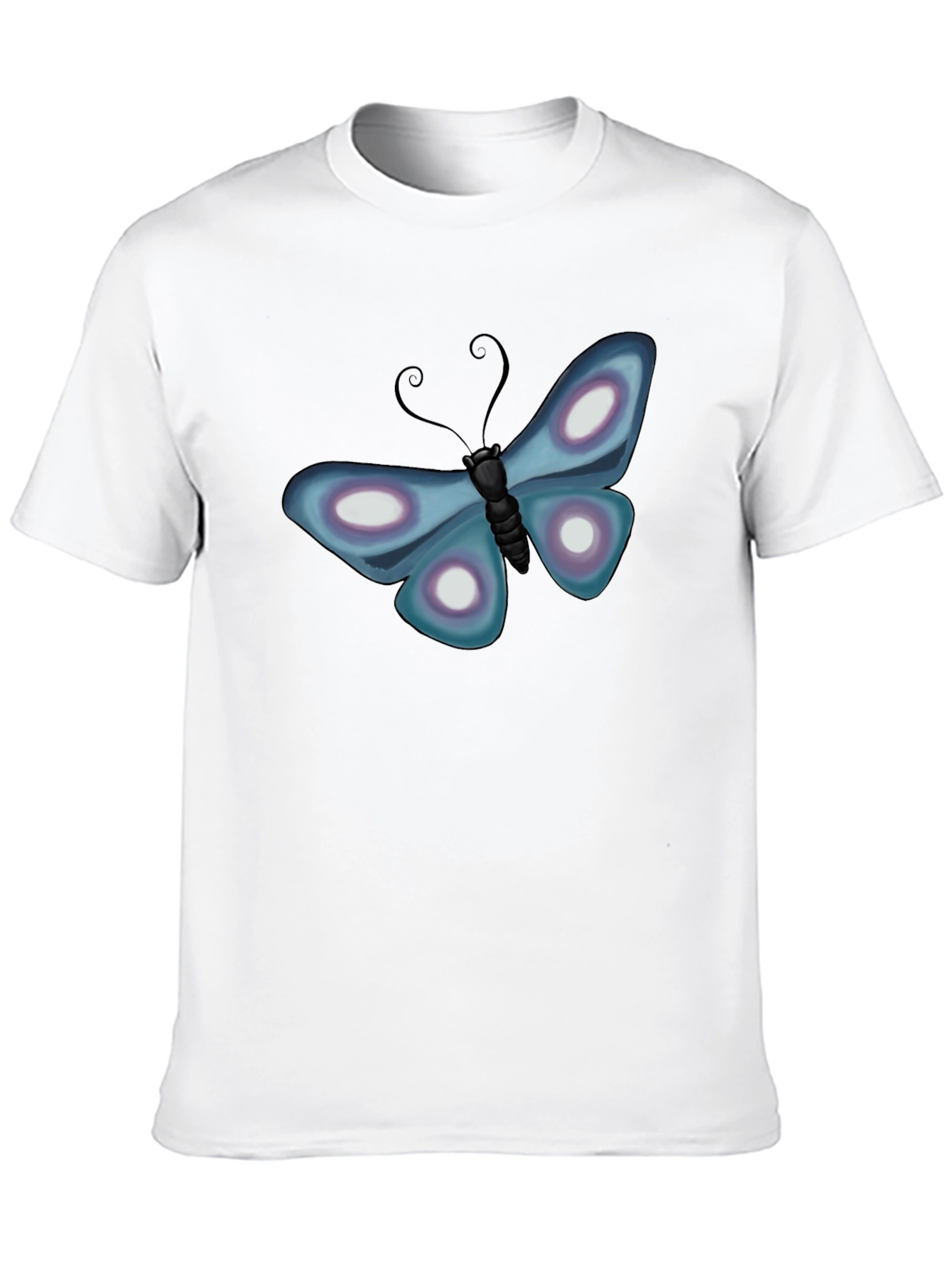 Butterfly Graphic T-Shirt - Black Casual Tee