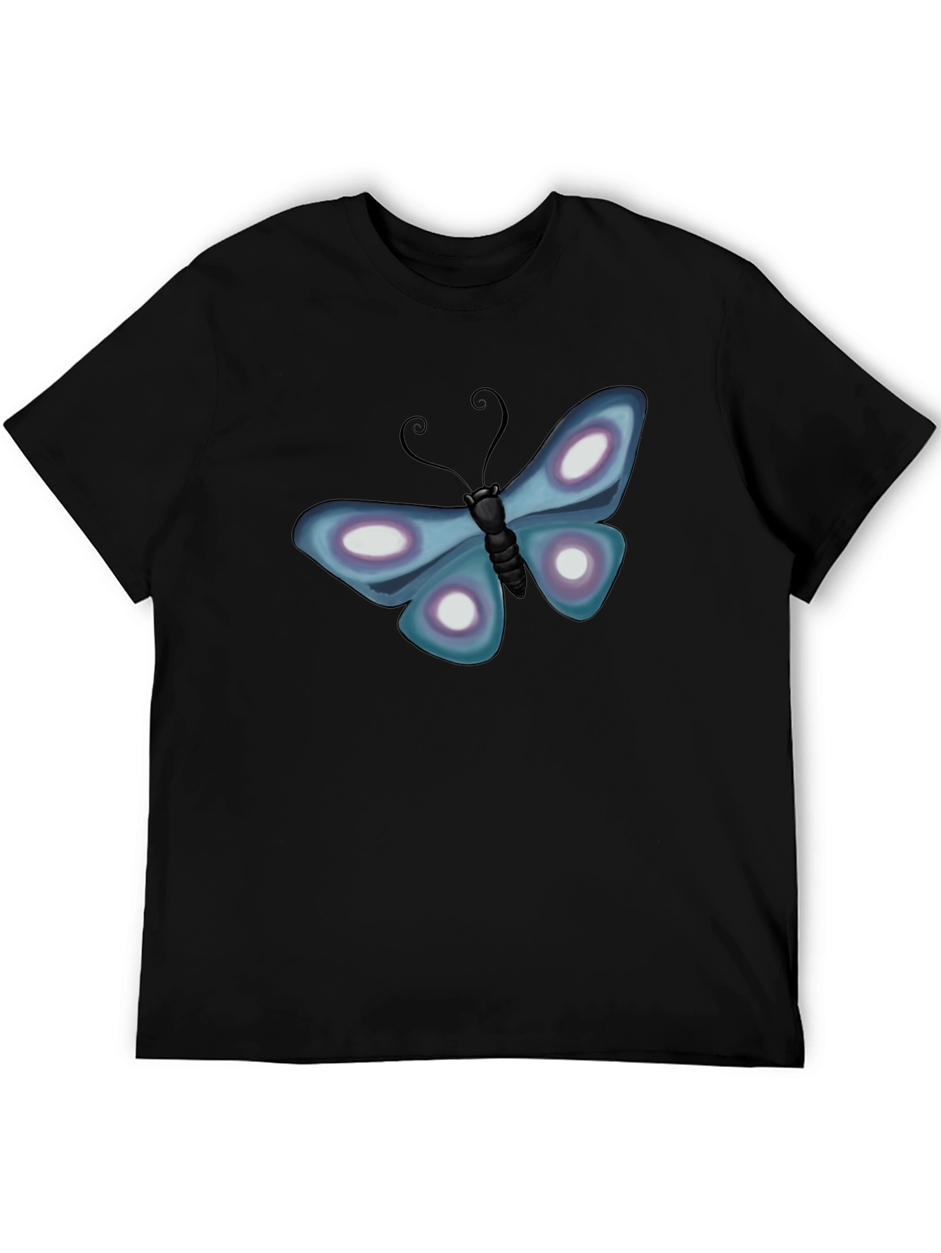 Butterfly Graphic T-Shirt - Black Casual Tee