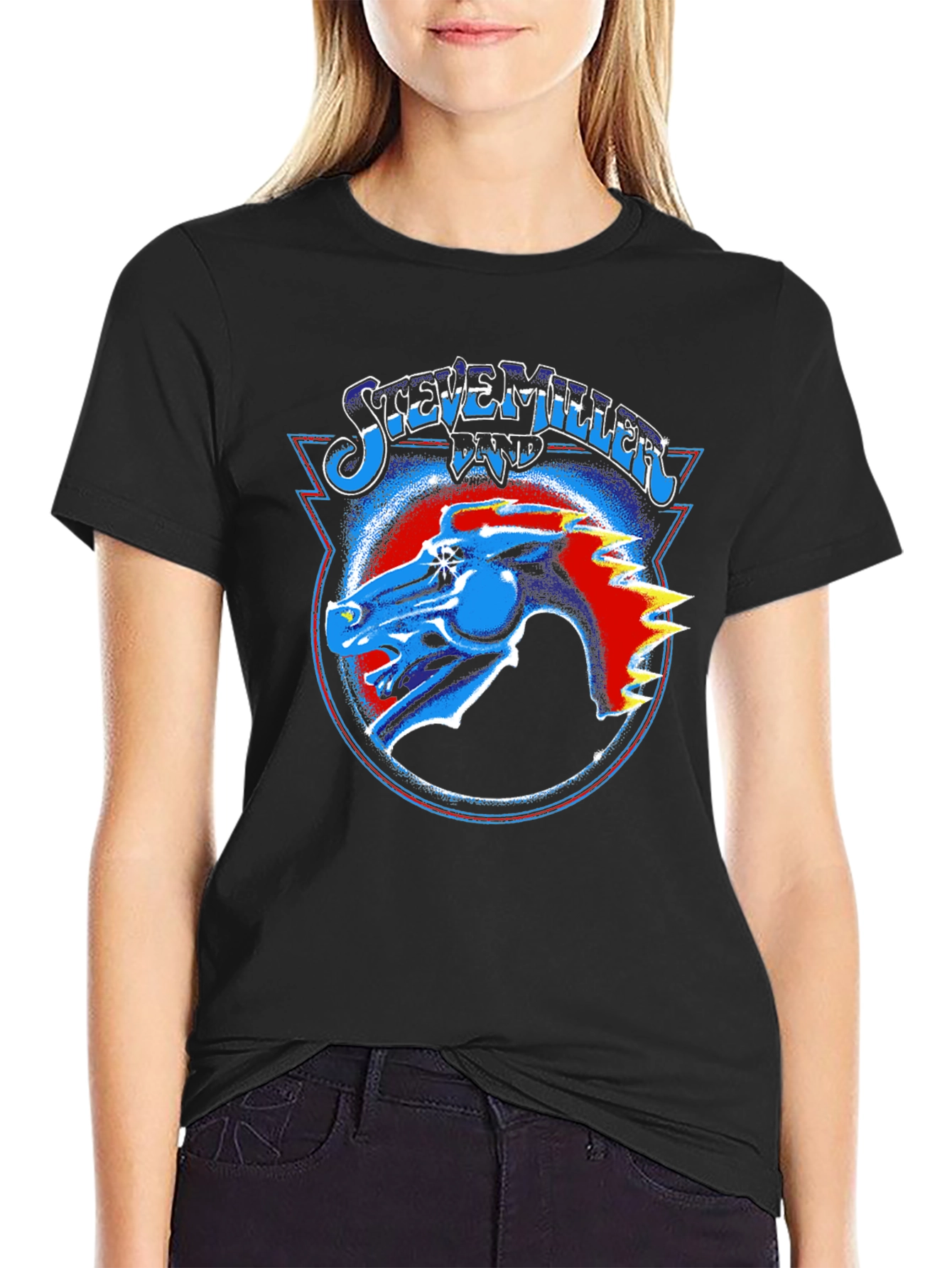 Steve Miller Band Graphic Print Mens T-Shirt