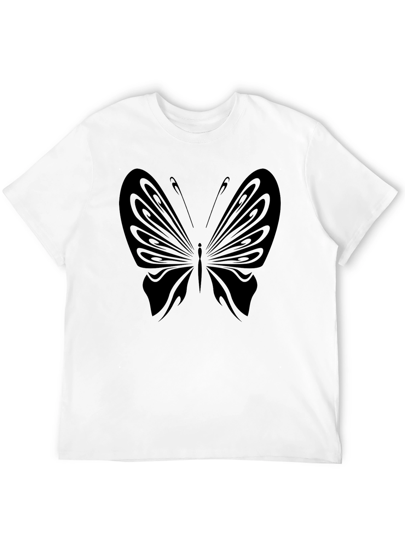 Black Butterfly Graphic Tee - Stylish Mens T-Shirt