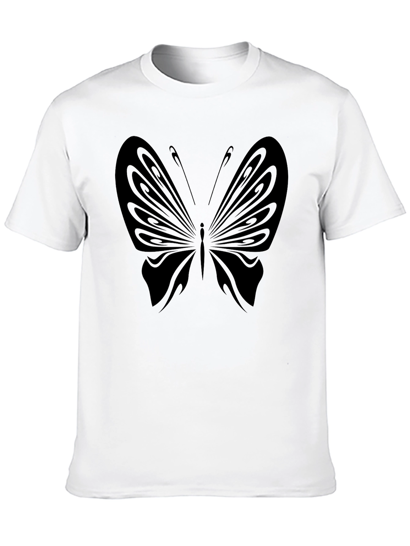 Black Butterfly Graphic Tee - Stylish Mens T-Shirt