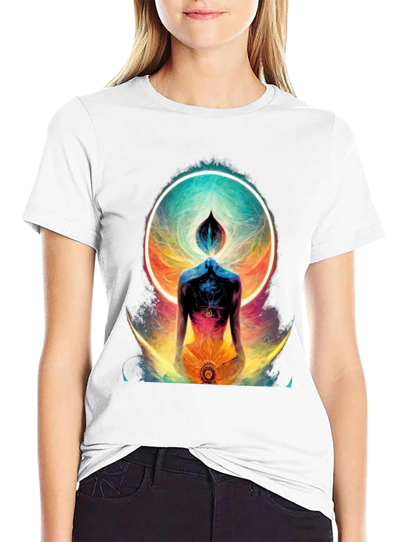 Mystic Aura Graphic Tee - Black