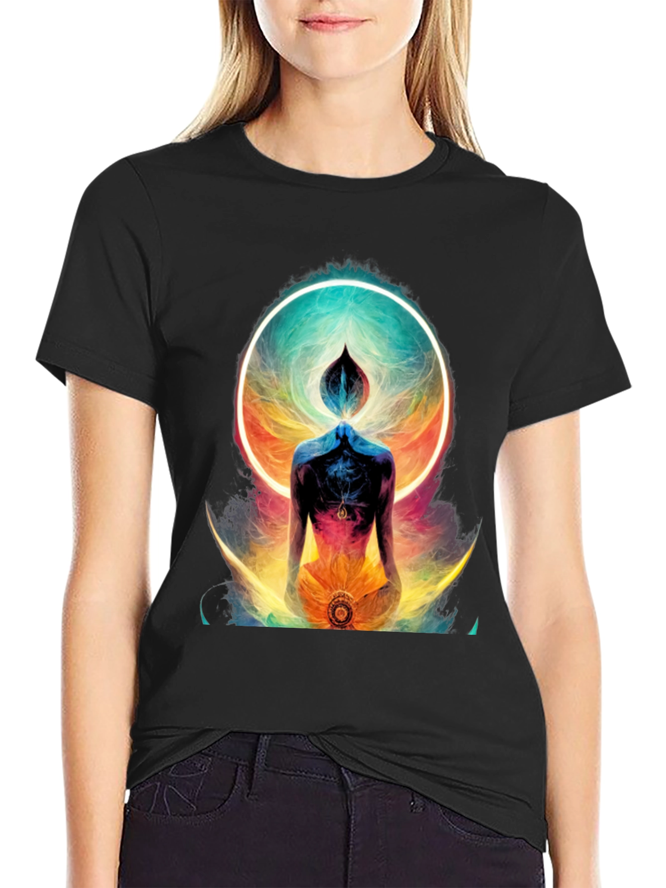 Mystic Aura Graphic Tee - Black