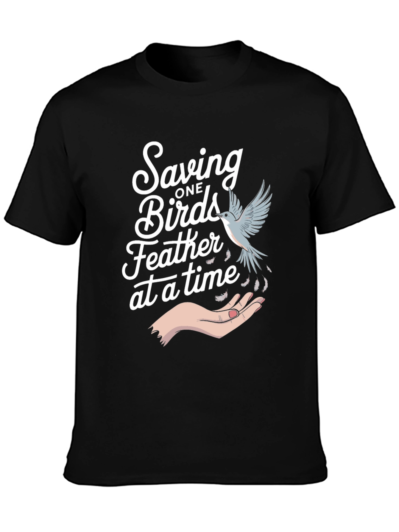 Saving Birds Graphic Tee - Eco-Friendly Bird Lover T-Shirt