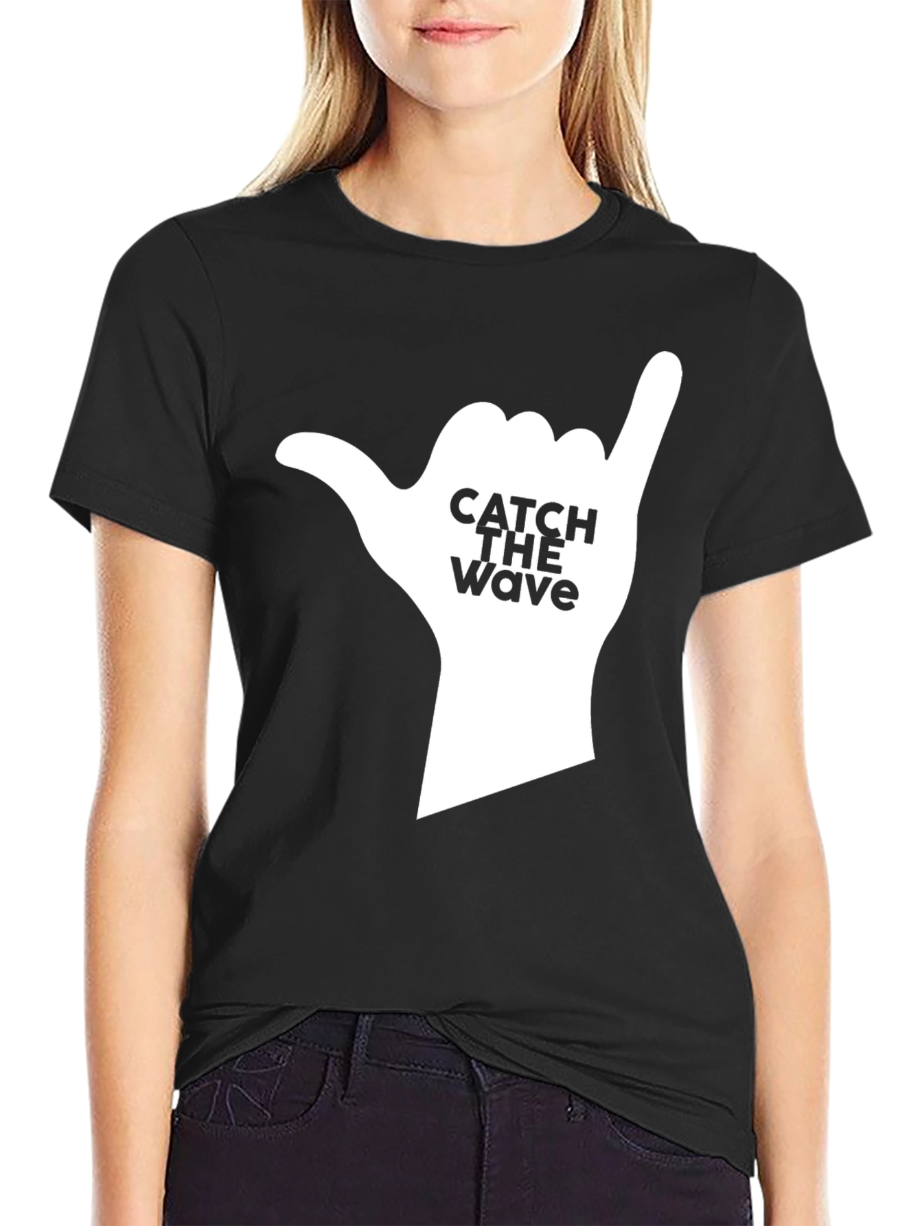 Catch The Wave Graphic Tee - Black