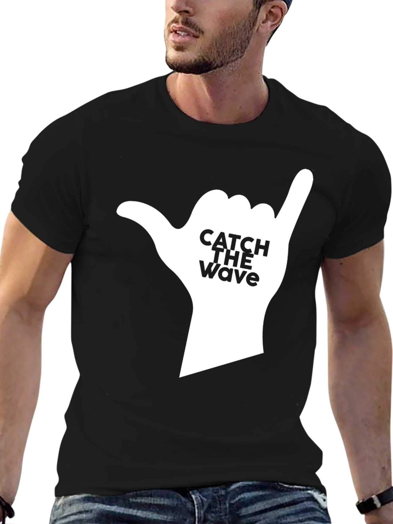 Catch The Wave Graphic Tee - Black