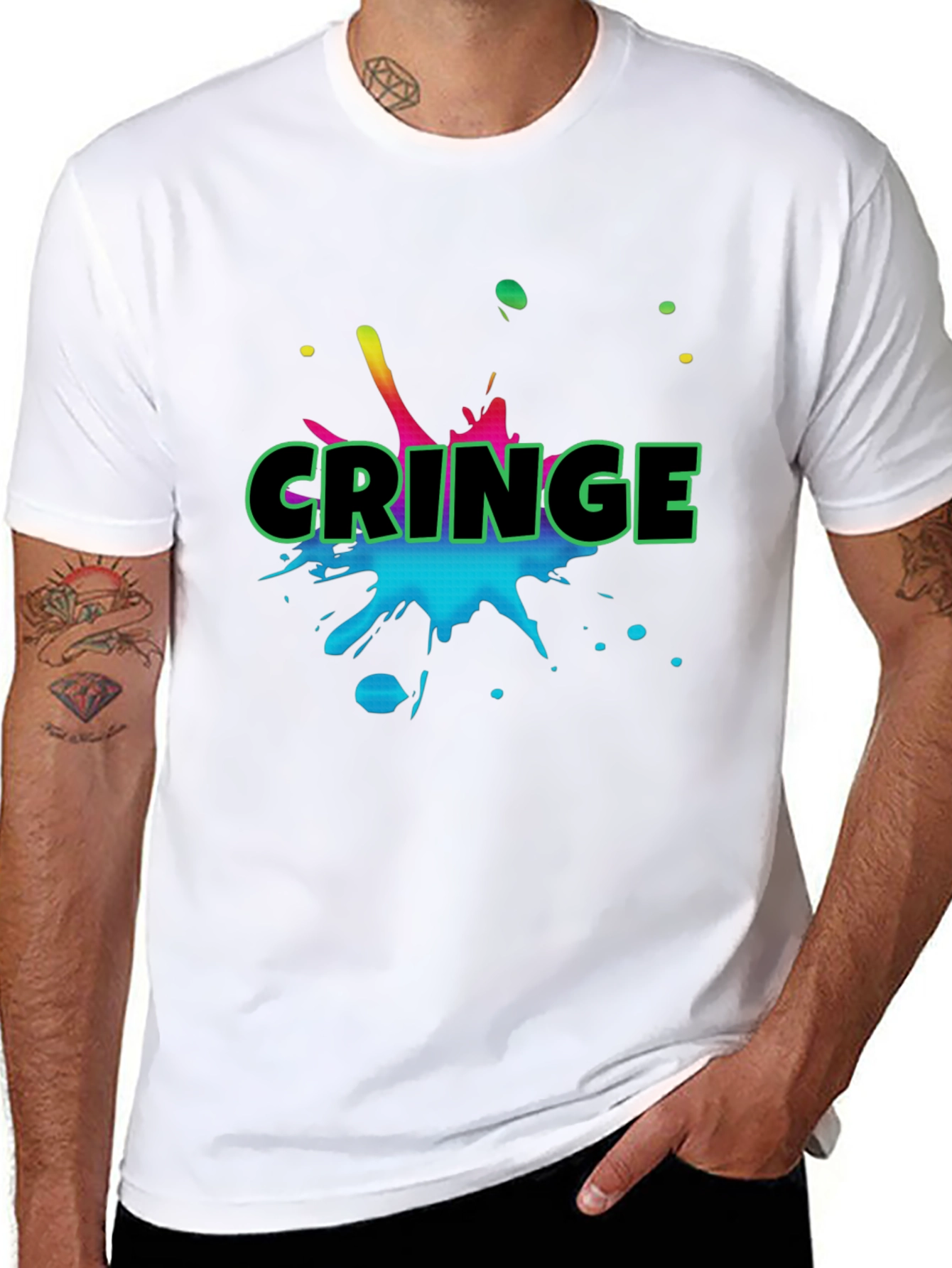 Cringe Graphic Black T-Shirt